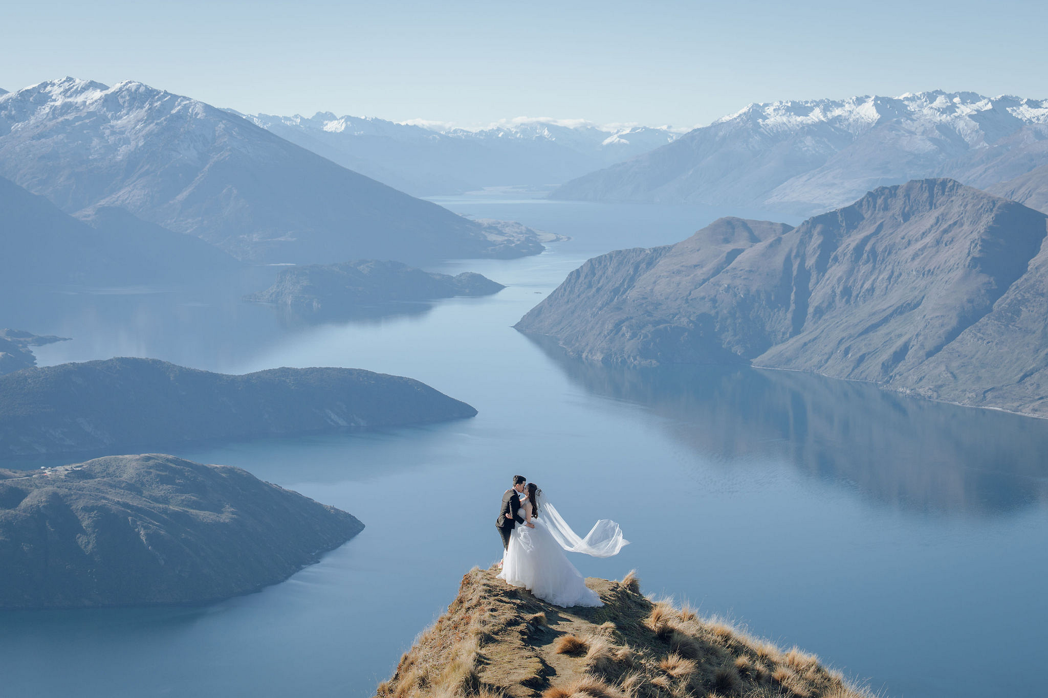 New Zealand Pre-Wedding Photoshoot | Coromandel Peak, Lake Wakatipu & Queenstown, Skippers Canyon, Lake Tekapo, Mount Cook National Park & Glacier at Coromandel Peak pre-wedding photo