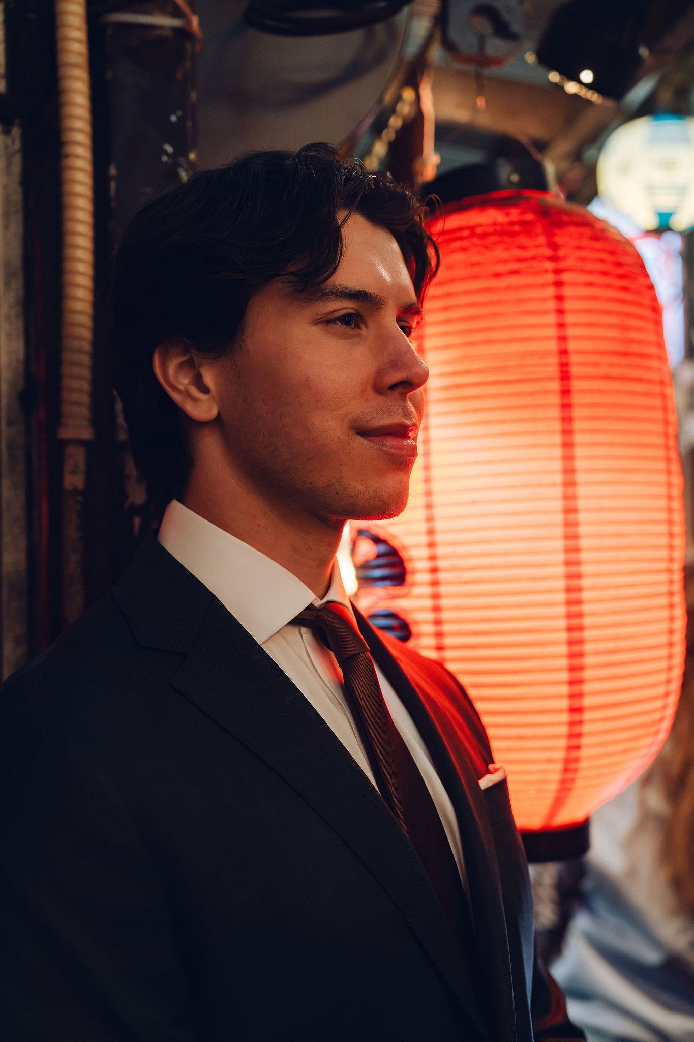 Tokyo & Mt. Fuji Pre-Wedding Photoshoot | Tokyo Garden Shrine, Lake Kawaguchiko & Shinjuku Street at Shinjuku Streets pre-wedding photo
