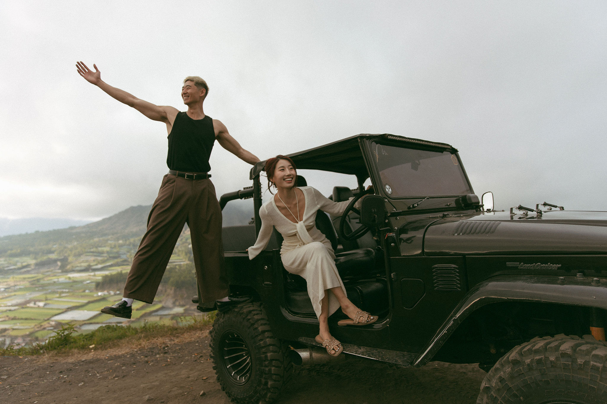 Bali Pre-Wedding Photoshoot | Mt. Batur Pinggan Village, Gelato Diner & Black Sand Beach at Mt. Batur - Pinggan Village   pre-wedding photo