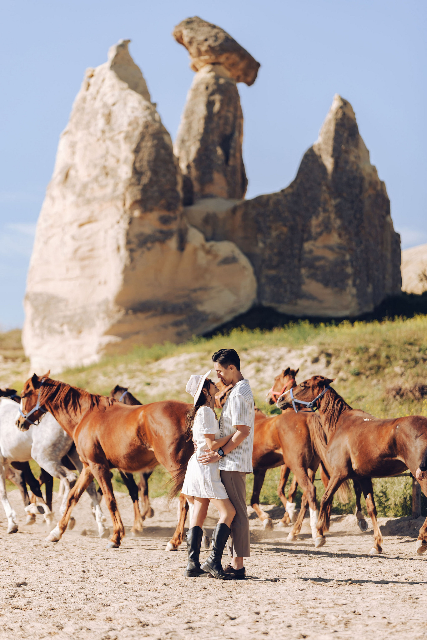 Cappadocia Pre-Wedding Photoshoot | Love Valley, Rooftop Terrace, Horse Ranch & Canyon at Horse Ranch pre-wedding photo