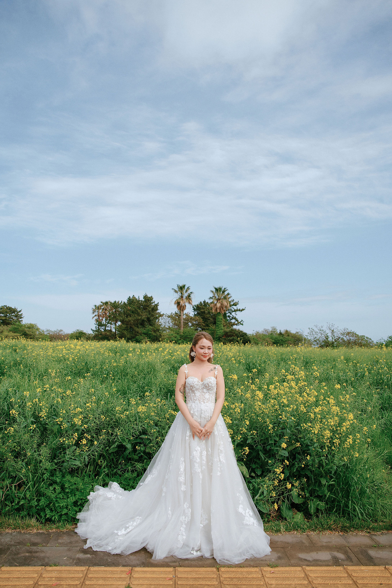 Jeju Pre-Wedding Photoshoot | Sangye-dong Forest, Yerae Ecological Park & Hyeopjae Beach at Yerae Ecological Park pre-wedding photo