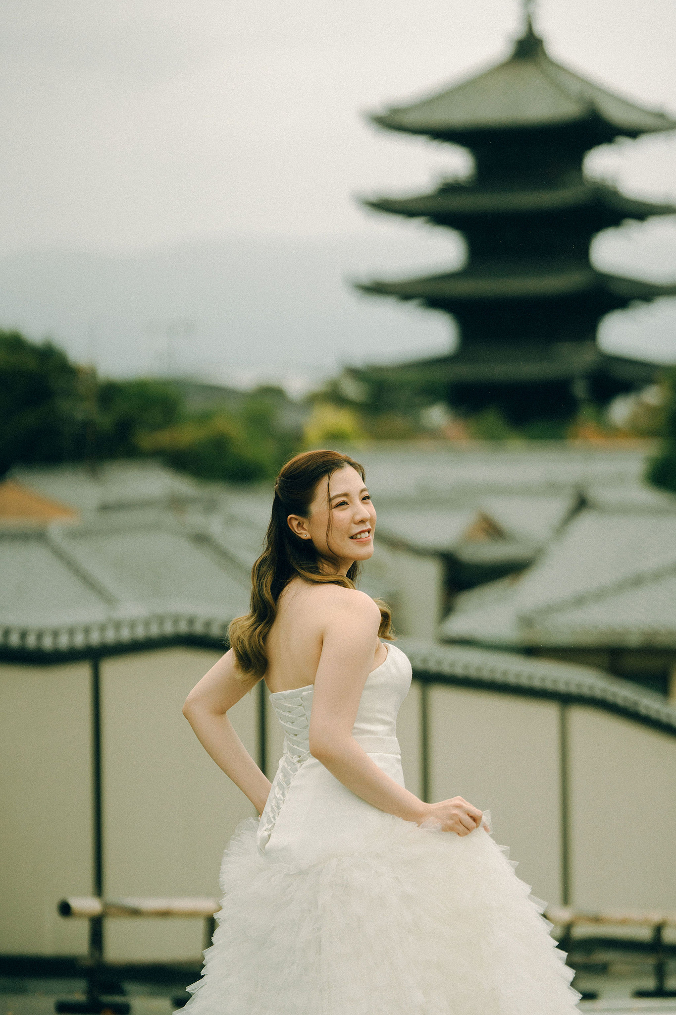 Kyoto Pre-Wedding Photoshoot | Fushimi Inari, Gion & Nara Park at Gion District & Historic Streets pre-wedding photo