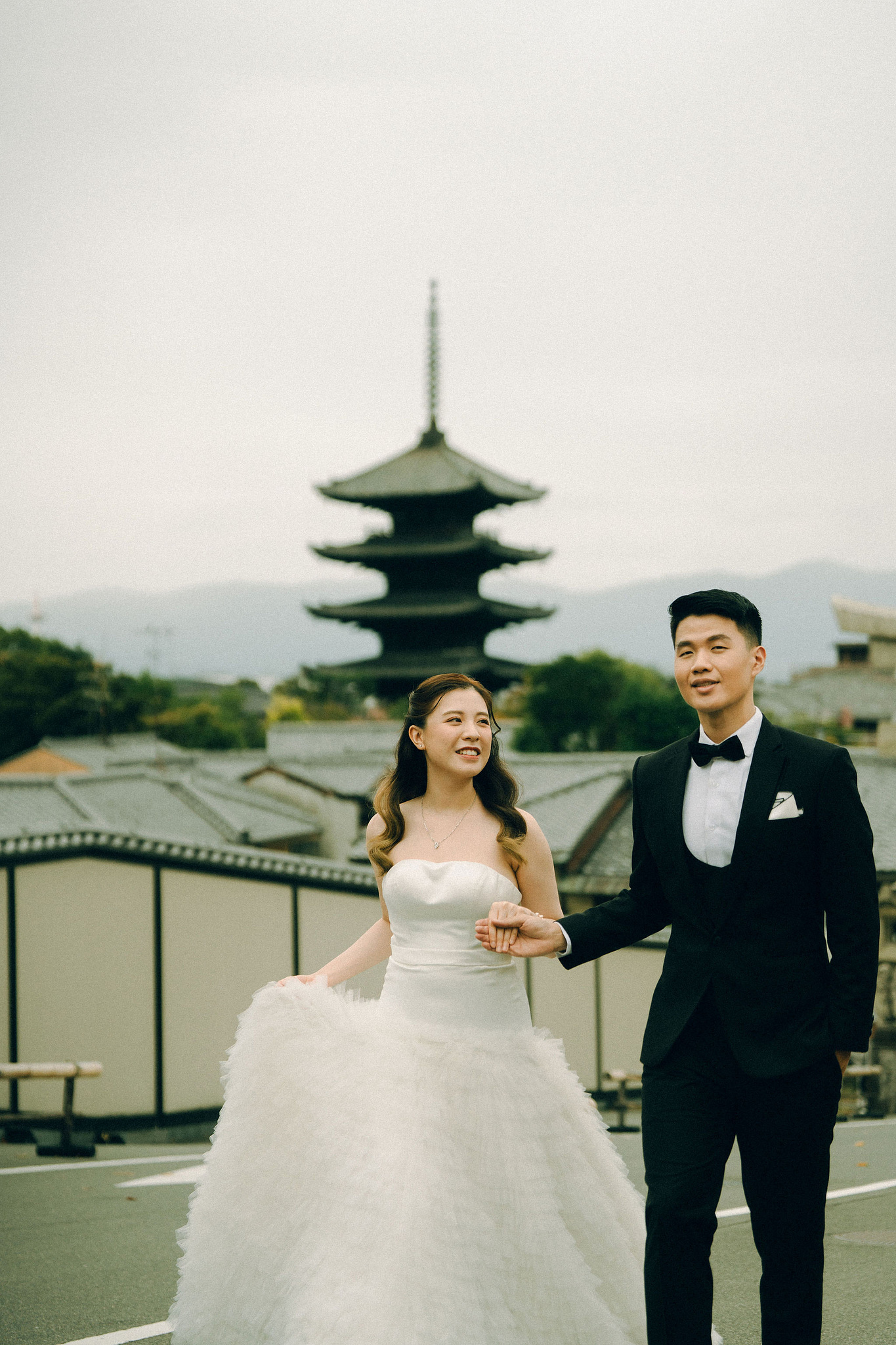 Kyoto Pre-Wedding Photoshoot | Fushimi Inari, Gion & Nara Park at Gion District & Historic Streets pre-wedding photo