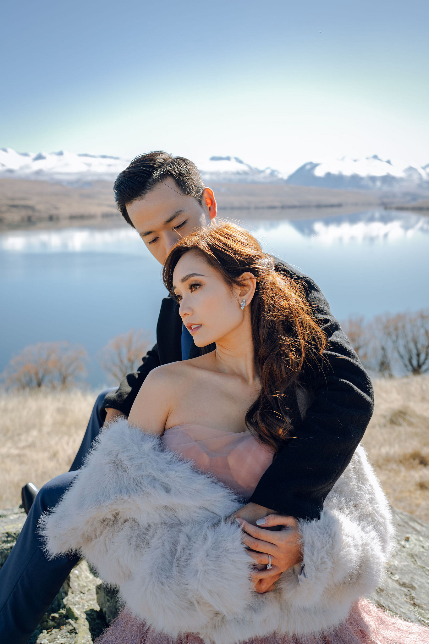 New Zealand Pre-Wedding Photoshoot | Coromandel Peak, Lake Wakatipu & Queenstown, Skippers Canyon, Lake Tekapo, Mount Cook National Park & Glacier at Lake Wakatipu & Queenstown pre-wedding photo