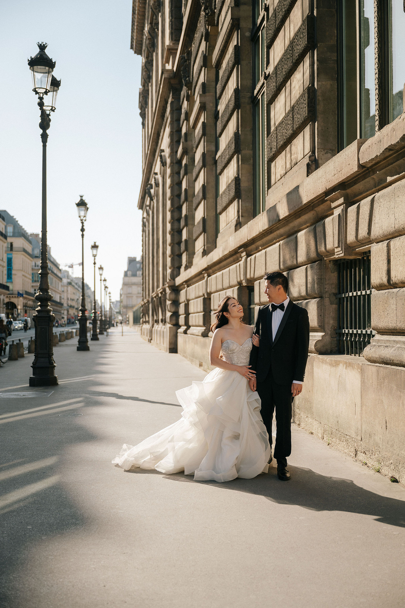 Paris Pre-Wedding Photoshoot | Place du Trocadéro, Port Debilly, Louvre, Parisian Streets & Bir-Hakeim Bridge at Parisian Streets pre-wedding photo