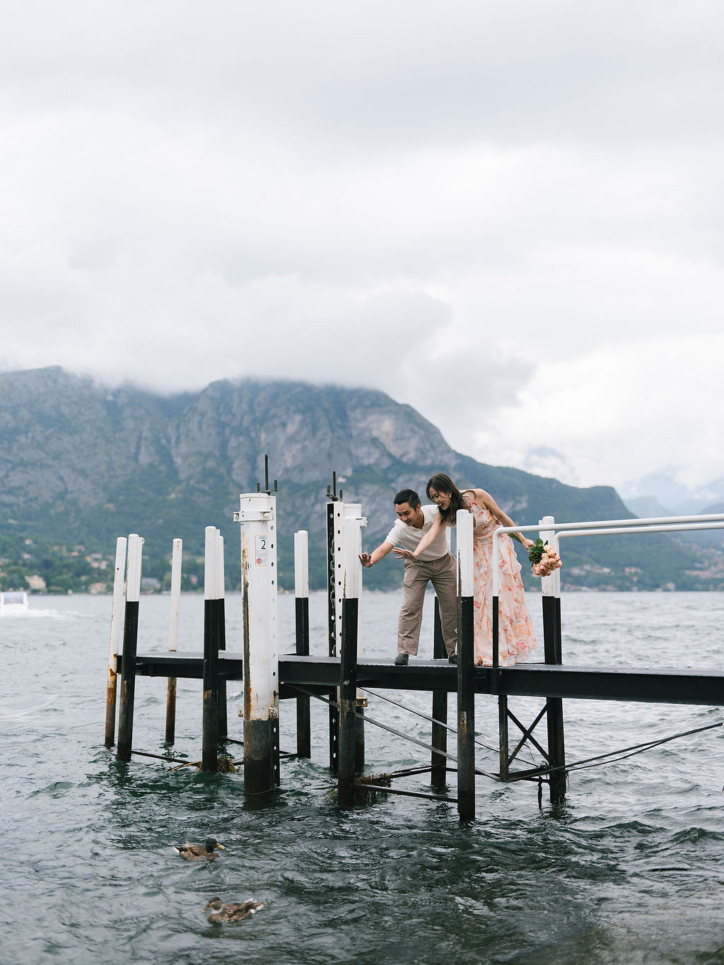 Lake Como Pre-Wedding Photoshoot | Bellagio, Lake Como & Villa Melzi Gardens at Bellagio Town pre-wedding photo