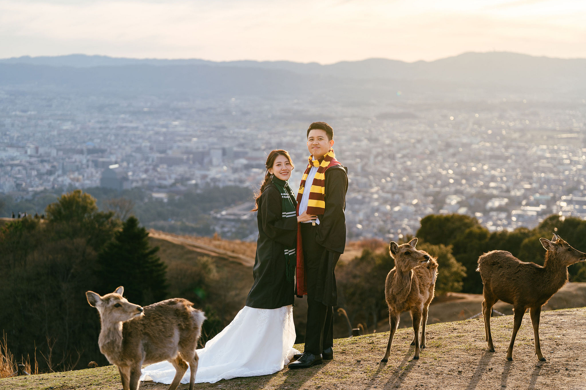 Kyoto Pre-Wedding Photoshoot | Nara Park, Gion & Mount Wakakusa at Mount Wakakusa pre-wedding photo