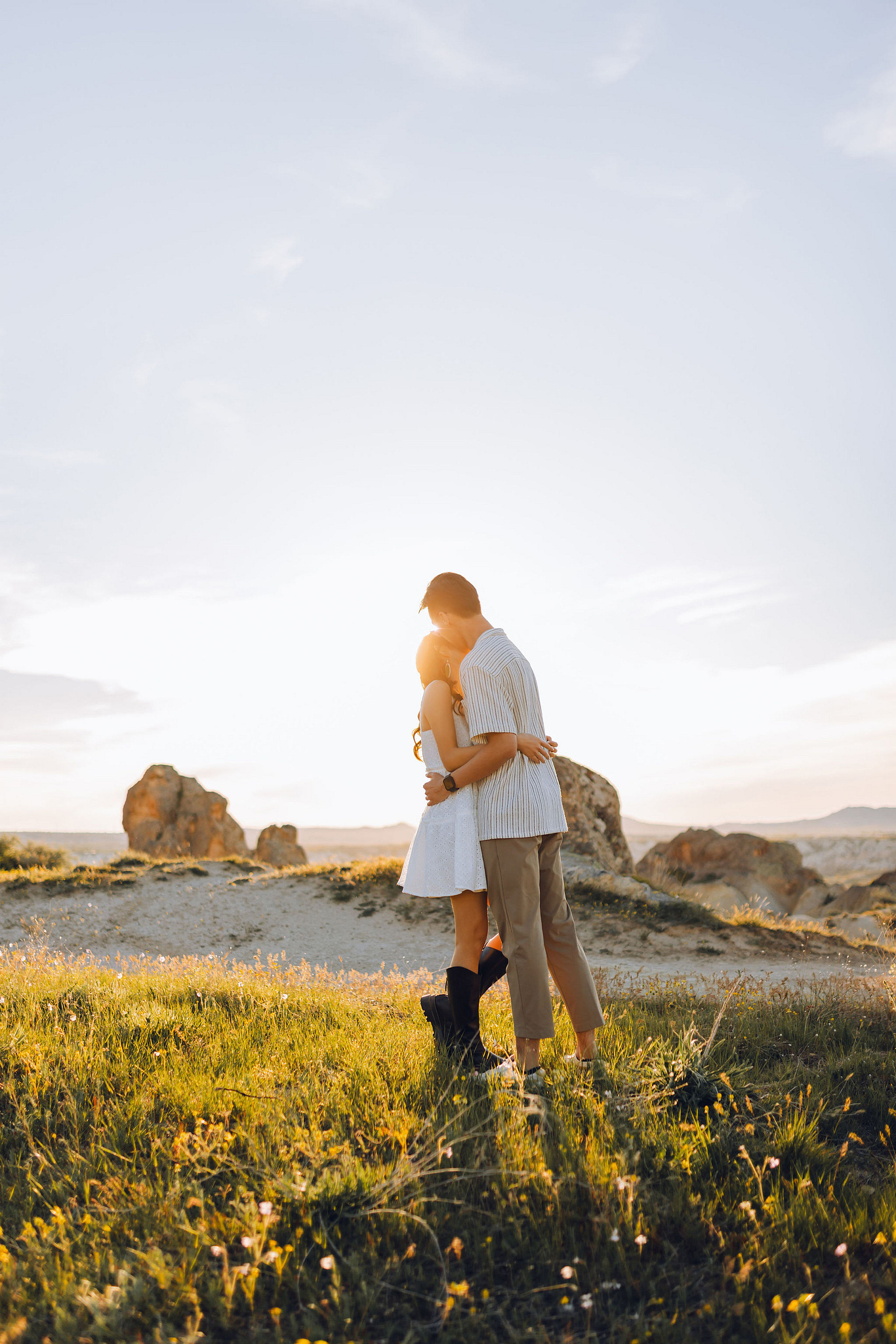 Cappadocia Pre-Wedding Photoshoot | Love Valley, Rooftop Terrace, Horse Ranch & Canyon at Canyon pre-wedding photo