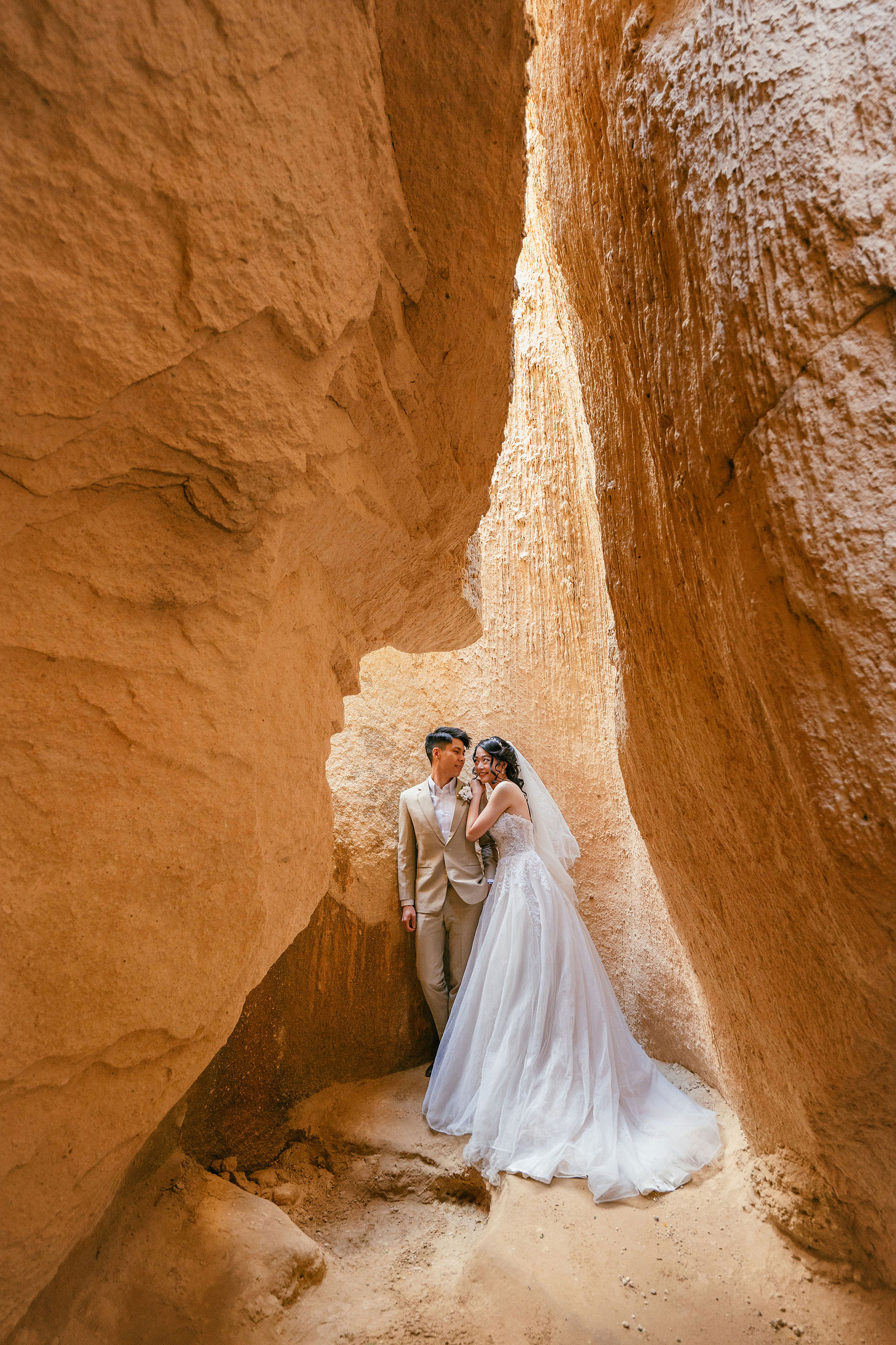 Cappadocia Pre-Wedding Photoshoot | Love Valley, Horse Ranch, Slot Canyons & Pigeon Valley at Slot Canyons pre-wedding photo