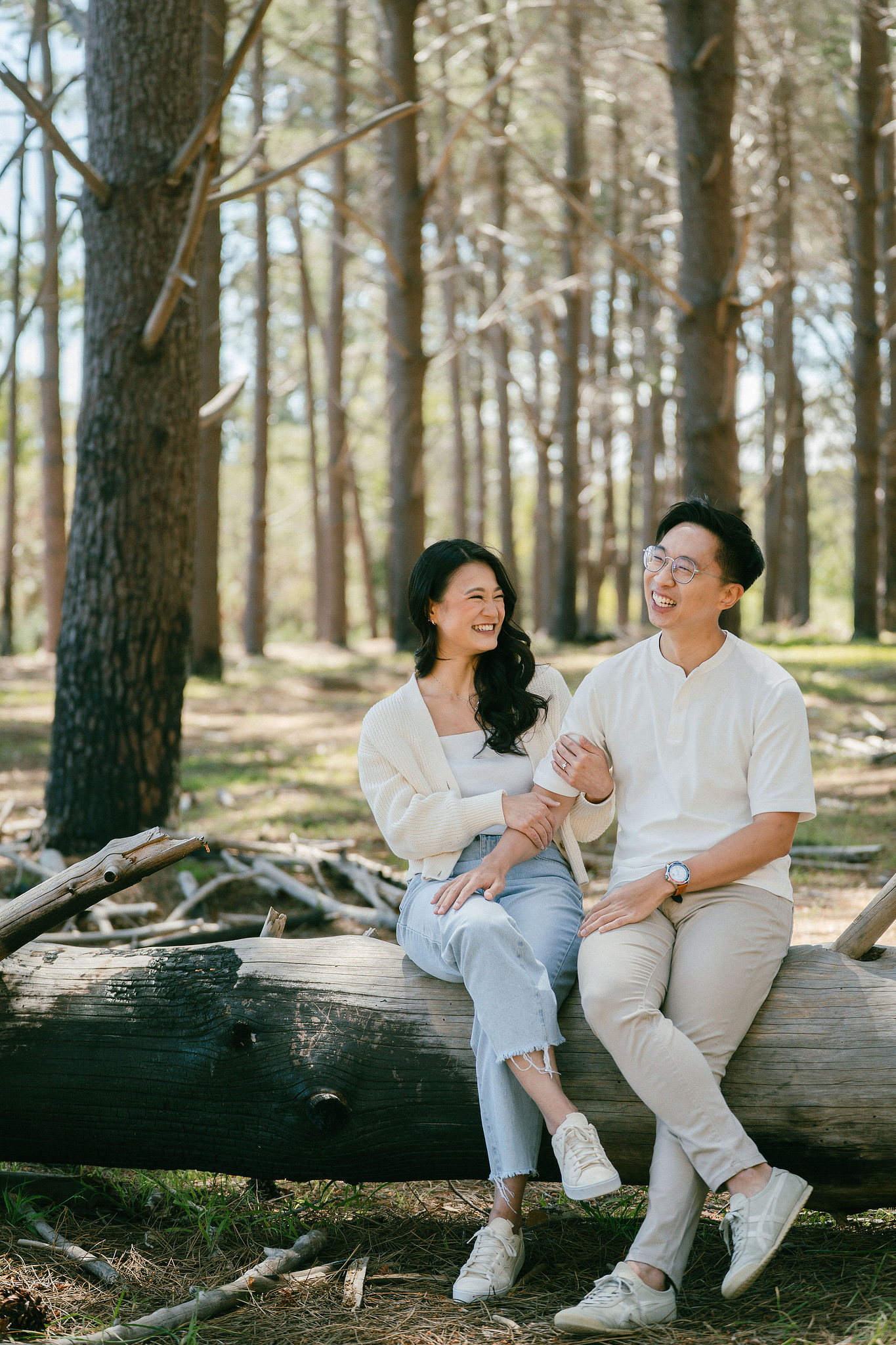 Perth Pre-Wedding Photoshoot | Wanneroo Pines, Yanchep National Park, Lancelin & Lancelin Beach at Wanneroo Pines pre-wedding photo