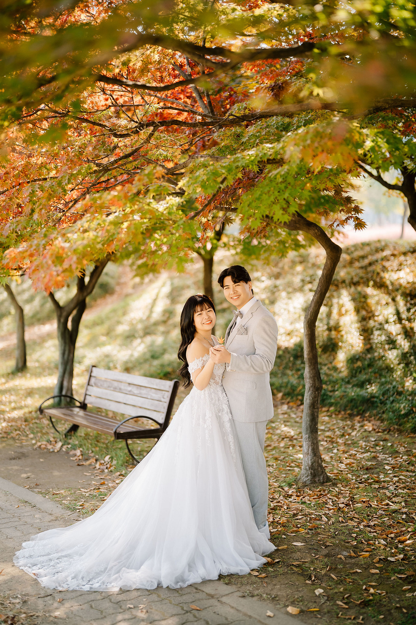 Seoul Pre-Wedding Photoshoot | Muhly Park, Seoul Forest & Cafe Street` at Seoul Forest pre-wedding photo