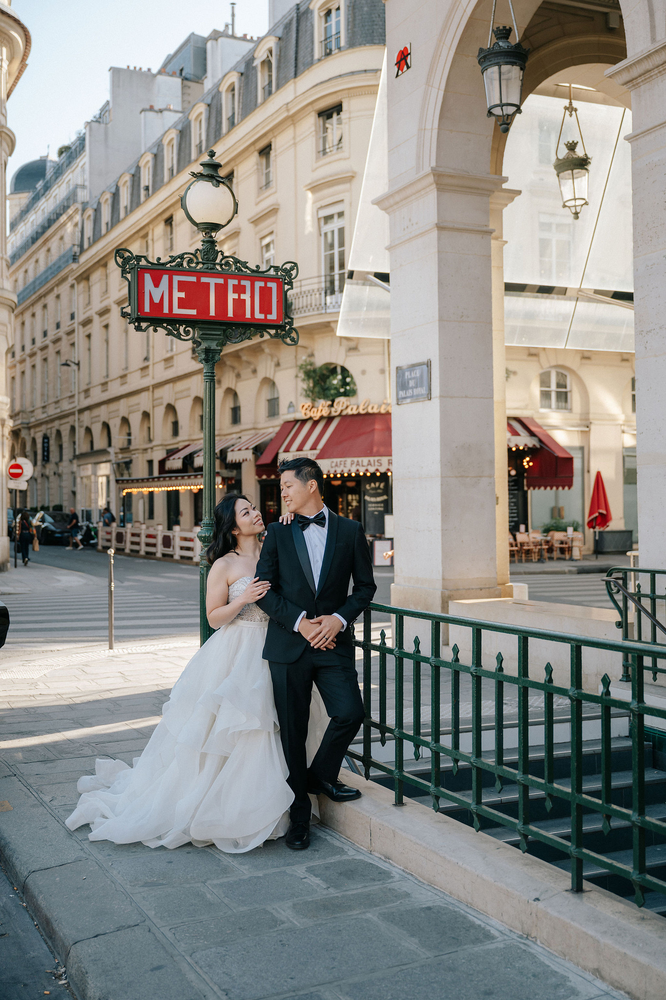 Paris Pre-Wedding Photoshoot | Place du Trocadéro, Port Debilly, Louvre, Parisian Streets & Bir-Hakeim Bridge at Parisian Streets pre-wedding photo