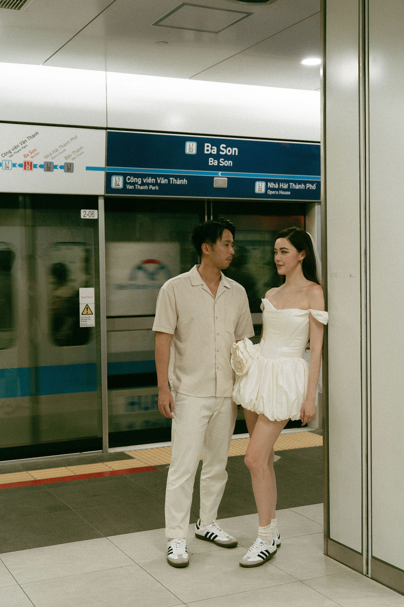 Ho Chi Minh Vietnam Pre-Wedding Photoshoot | European Film Studio, Market Streets & Saigon Bridge at Saigon Train Station pre-wedding photo