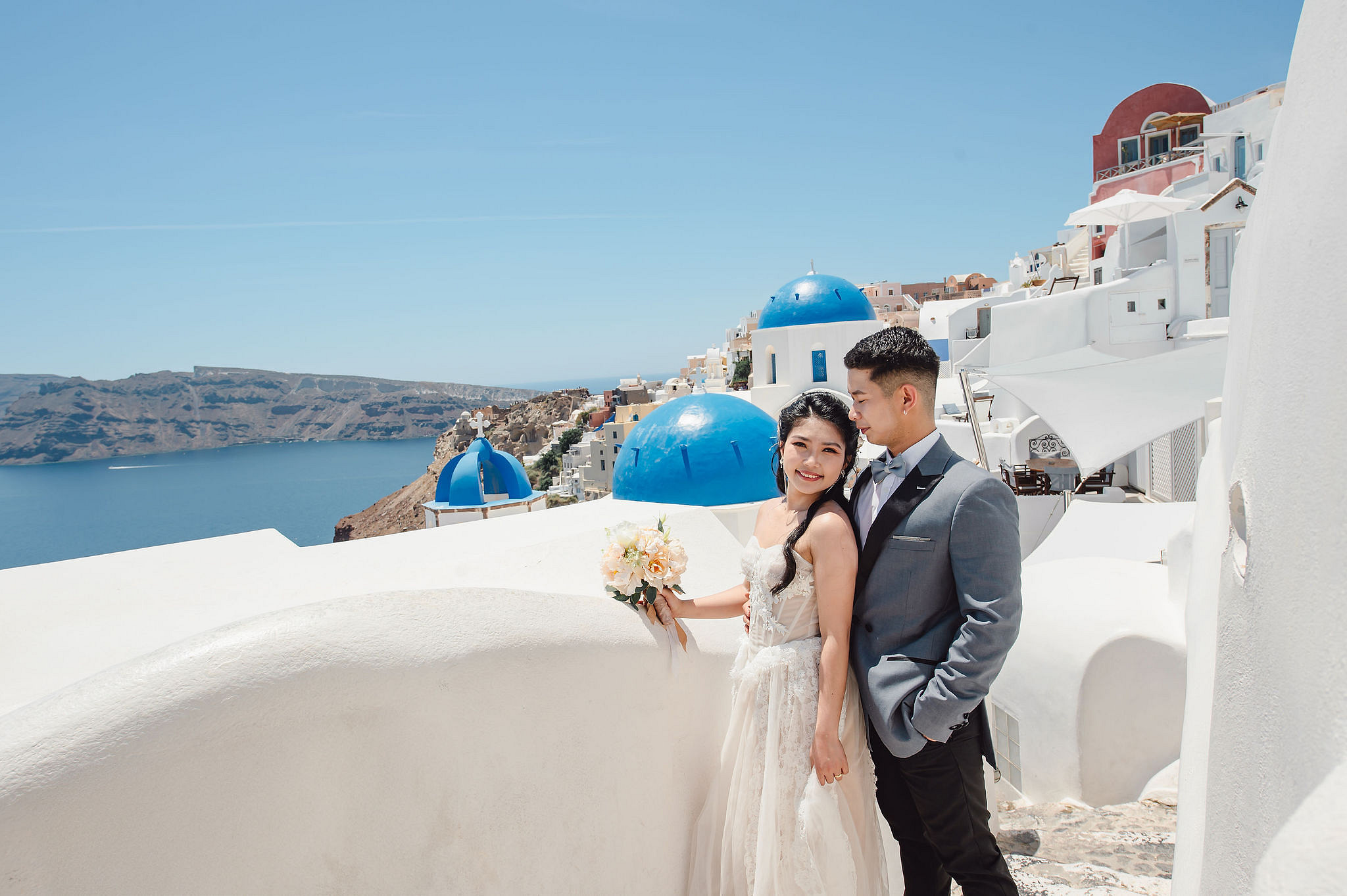 Santorini Pre-Wedding Photoshoot | Imerovigli, Firostefani & Finikia at Firostefani pre-wedding photo