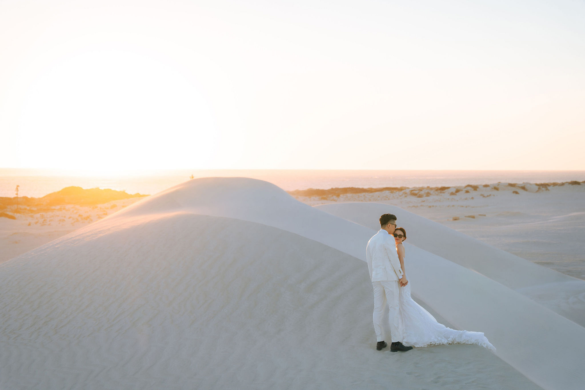 Perth Pre-Wedding Photoshoot | Lancelin, State Buildings & UWA at Lancelin Sand Dunes pre-wedding photo