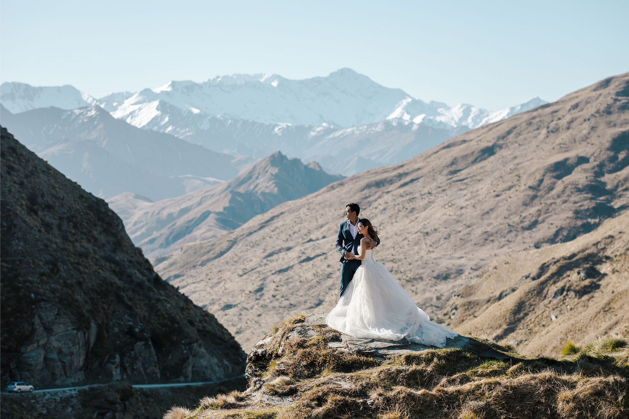Kryz Uy And Slater Pre Wedding Photoshoot At Roy's Peak, Alpaca Farm And Arrowtown at Skippers Canyon pre-wedding photo