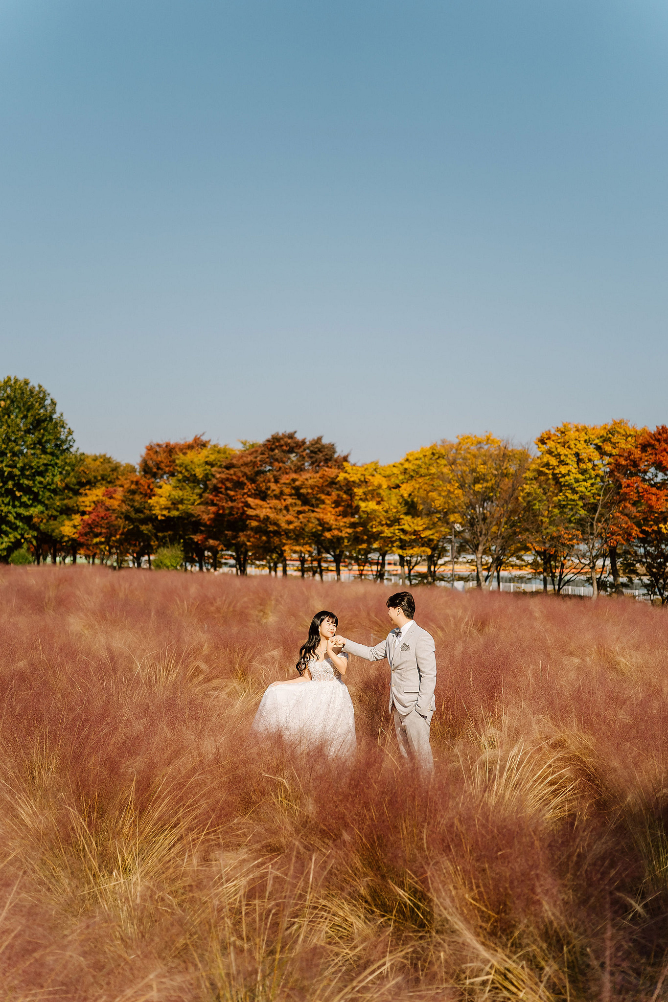 Seoul Pre-Wedding Photoshoot | Muhly Park, Seoul Forest & Cafe Street` at Muhly Park pre-wedding photo