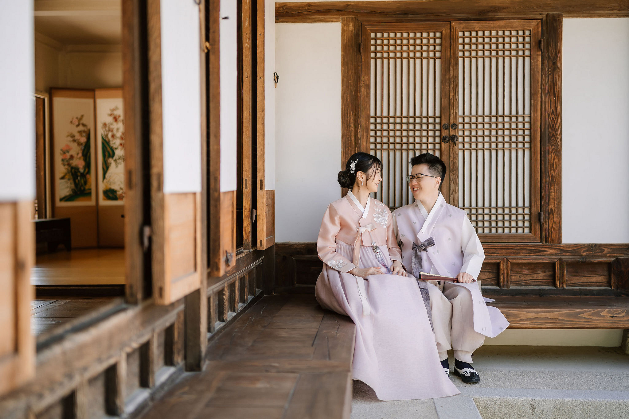 Seoul Pre-Wedding Photoshoot | Seoul Forest, Namsangol Hanok Village & Samcheong-dong at Namsangol Hanok Village pre-wedding photo