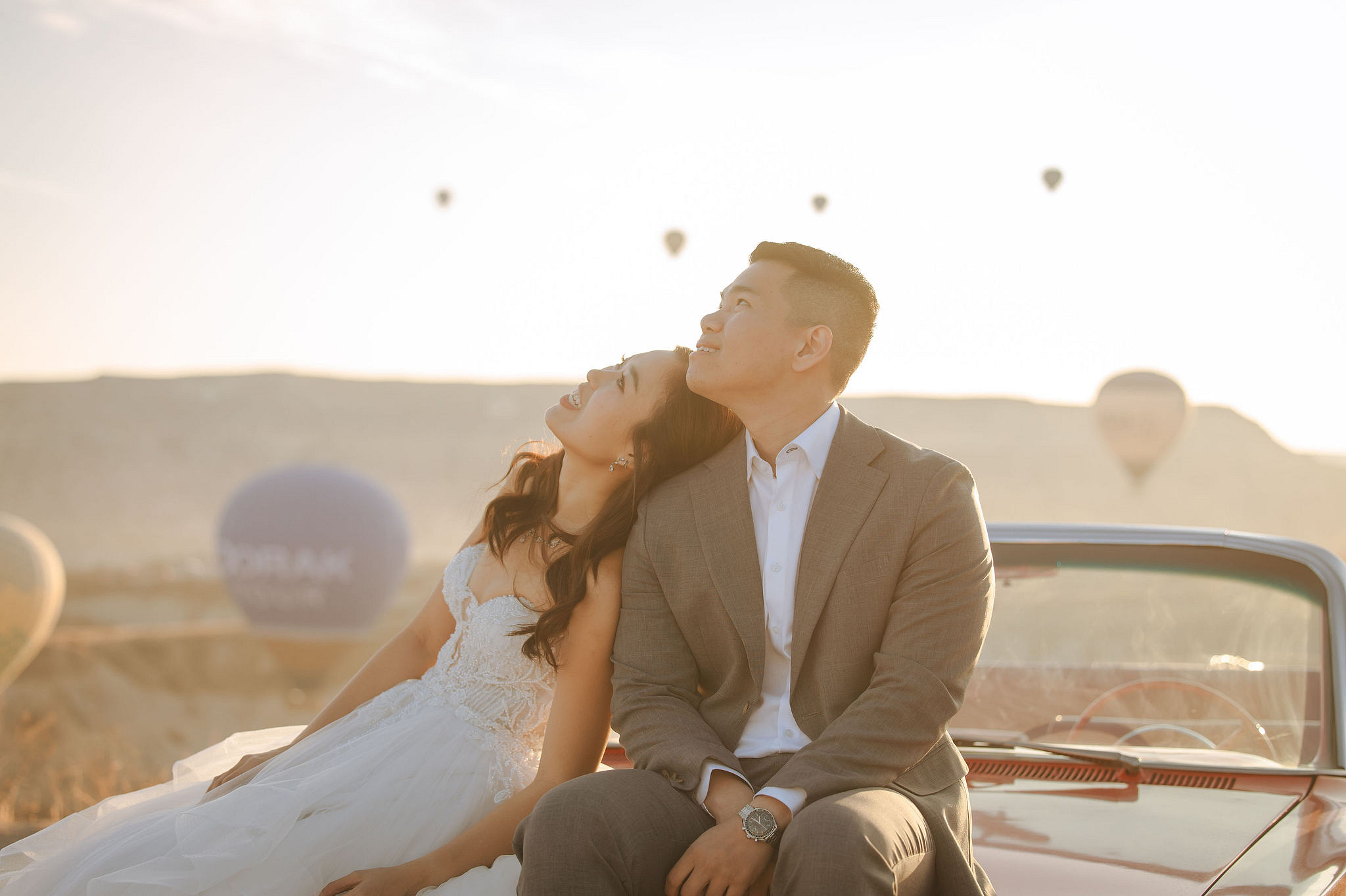 Cappadocia Pre-Wedding Photoshoot | Love Valley, Canyon, Lunar Cappadocian Hotel & Lake Tuz at Valley pre-wedding photo
