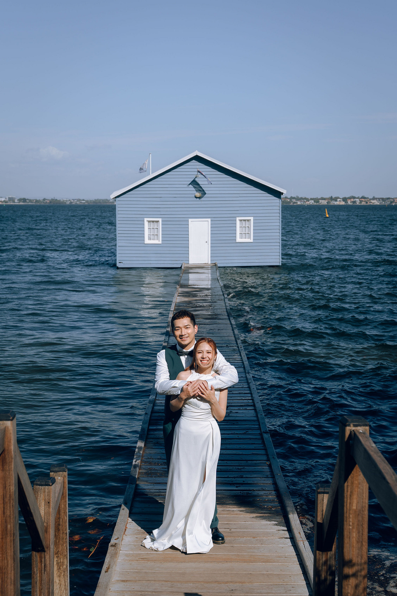 Perth Pre-Wedding Photoshoot | Fremantle, Blue House, Lancelin & Lancelin Beach at Blue House pre-wedding photo