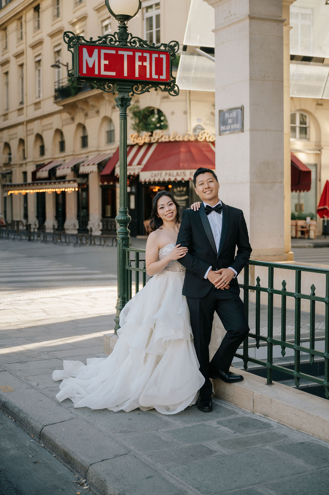 Paris Pre-Wedding Photoshoot | Place du Trocadéro, Port Debilly, Louvre, Parisian Streets & Bir-Hakeim Bridge at Parisian Streets pre-wedding photo