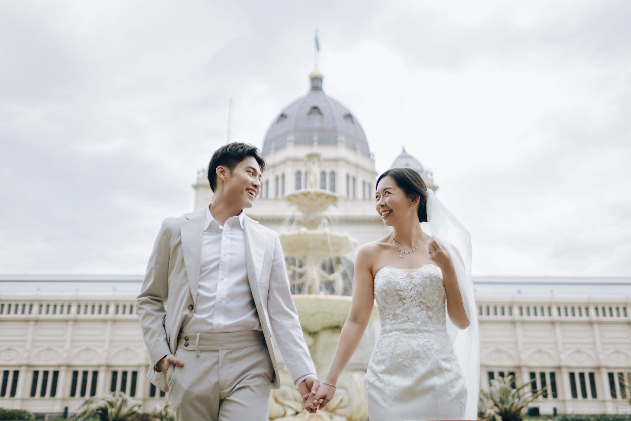 Melbourne Pre-Wedding Photoshoot | Redwood Forest, Higher Ground Cafe & Carlton Gardens at Carlton Gardens pre-wedding photo
