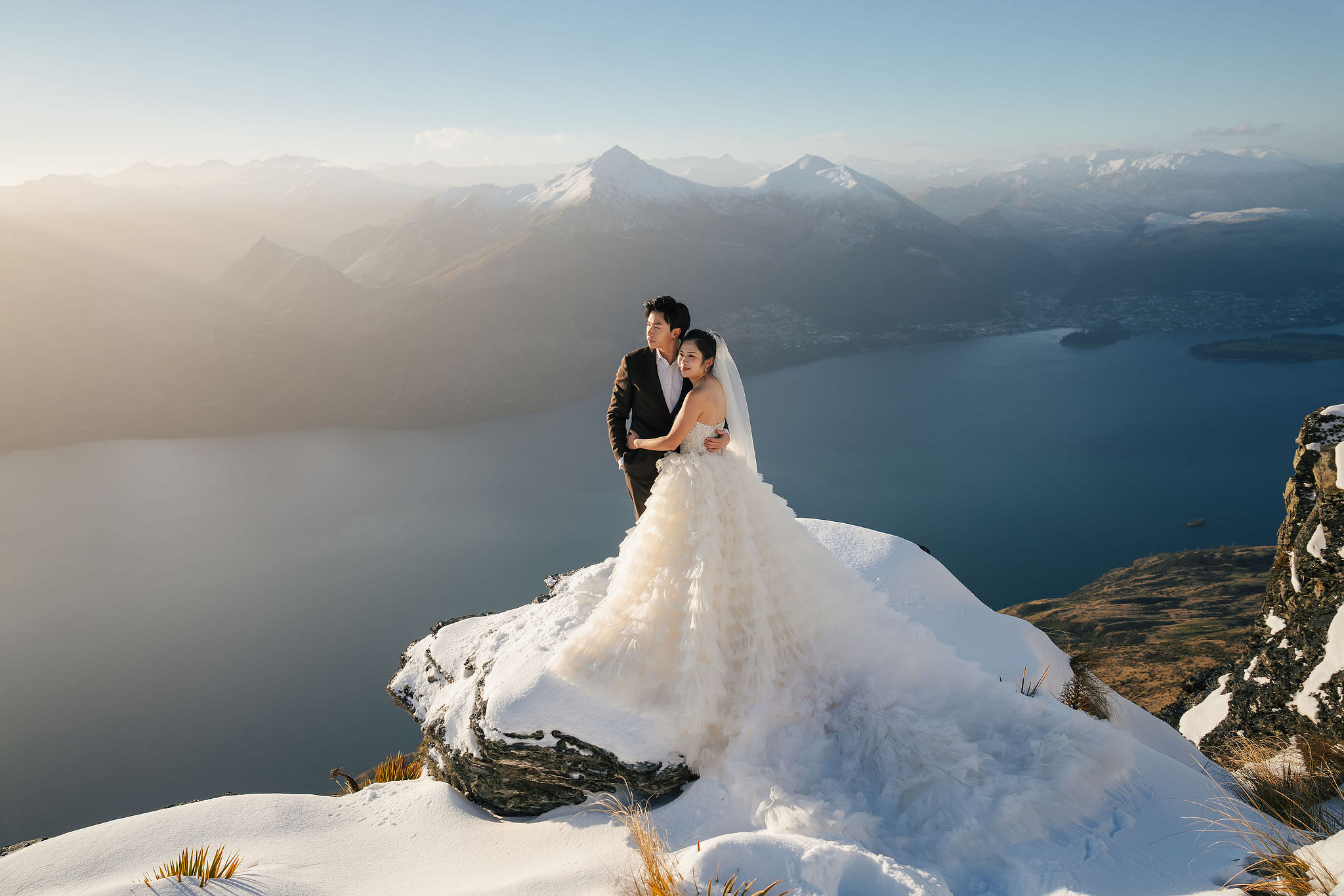 New Zealand Pre-Wedding Photoshoot | Lake Wakatipu & Cecil Peak, Glacier & Mount Cook National Park at Lake Wakatipu & Cecil Peak pre-wedding photo
