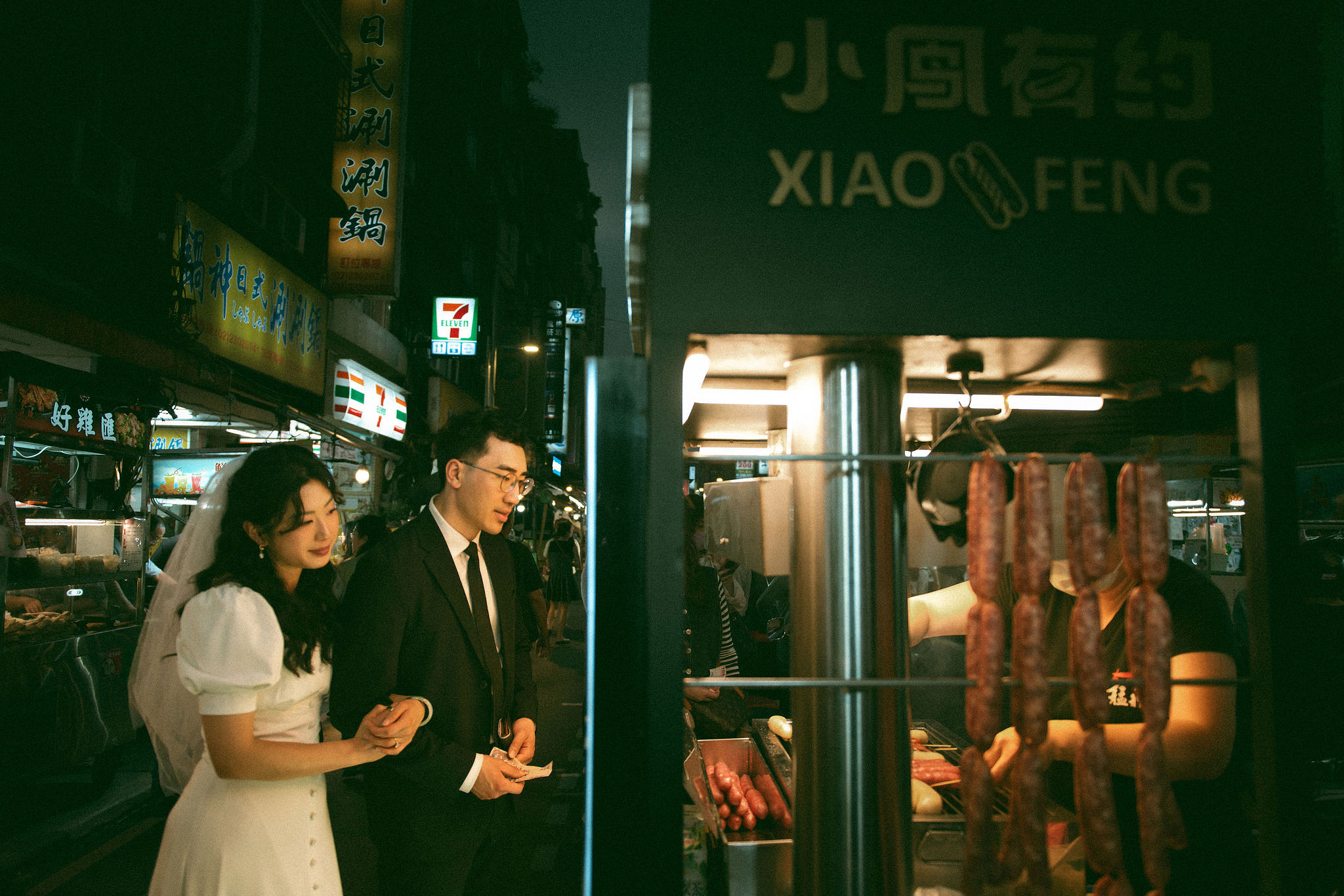 Taiwan Pre-Wedding Photoshoot | Cafe Chamber, Yangmingshan & Huaxi Street Night Market at Huaxi Street Night Market pre-wedding photo