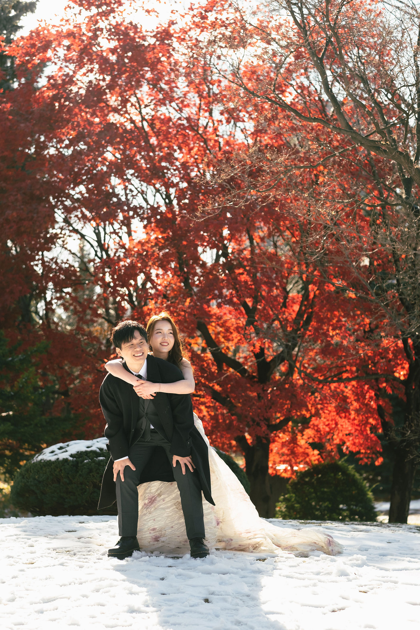 Hokkaido Pre-Wedding Photoshoot | Nakajima Park & Otaru City at Nakajima Park & Otaru City pre-wedding photo