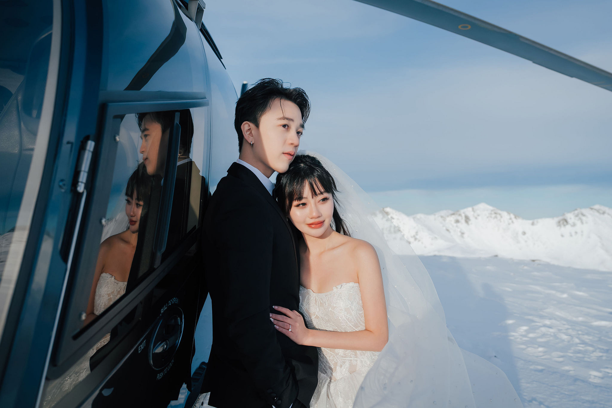 New Zealand Pre-Wedding Photoshoot | Lake Wakatipu, Fog Peak, Lake Tekapo, Glacier & Mount Cook National Park at Fog Peak pre-wedding photo