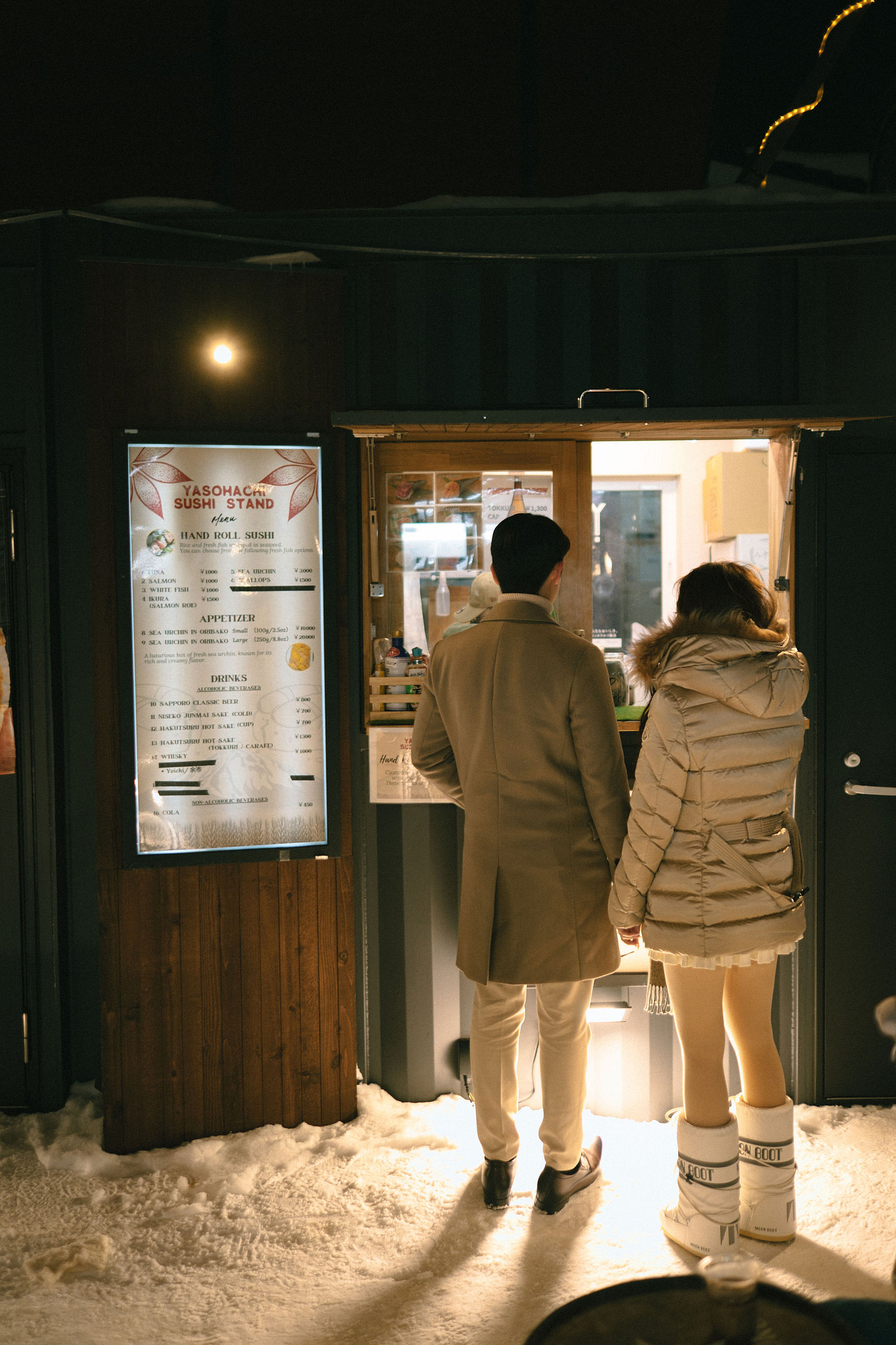 Hokkaido Pre-Wedding Photoshoot | Birch Forest, Rusutsu Resort & Hirafu Village at Hirafu Village pre-wedding photo