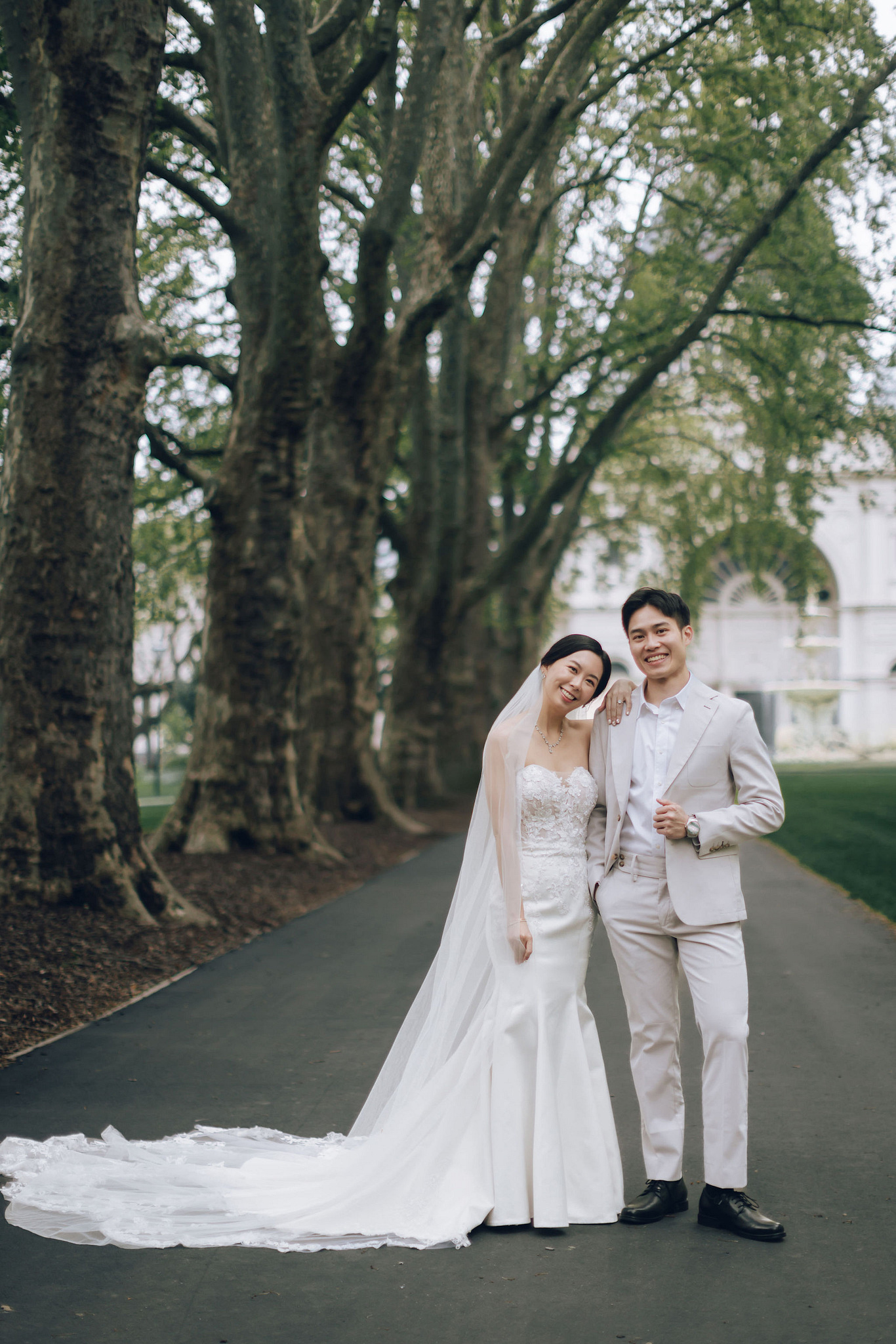 Melbourne Pre-Wedding Photoshoot | Redwood Forest, Higher Ground Cafe & Carlton Gardens at Carlton Gardens pre-wedding photo