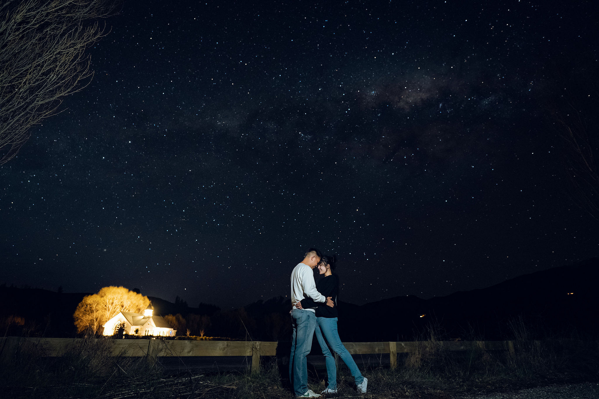 New Zealand Pre-Wedding Photoshoot | Lake Tekapo, Mount Cook, Tasman Glacier & Lake Wakatipu at Starry Skies pre-wedding photo