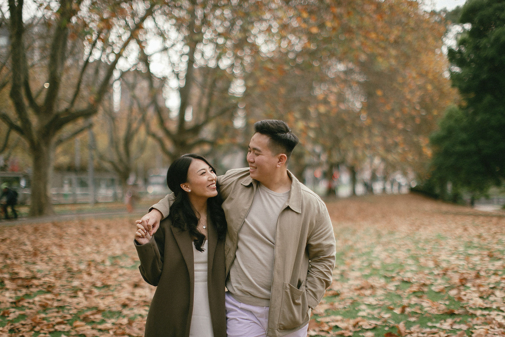 Melbourne Pre-Wedding Photoshoot | Parliament House, Fitzroy Gardens, Melbourne Streets & Half Moon Bay at Melbourne Streets pre-wedding photo