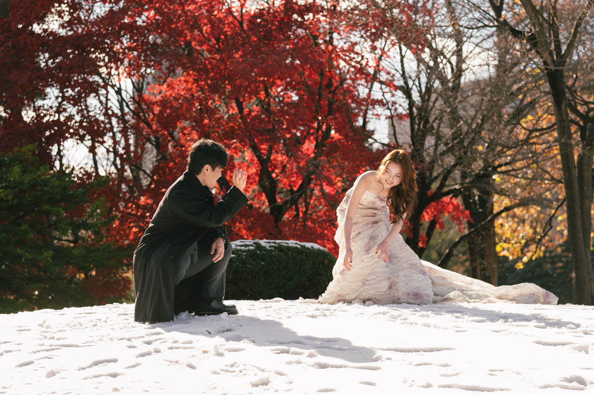 Hokkaido Pre-Wedding Photoshoot | Nakajima Park & Otaru City at Nakajima Park & Otaru City pre-wedding photo