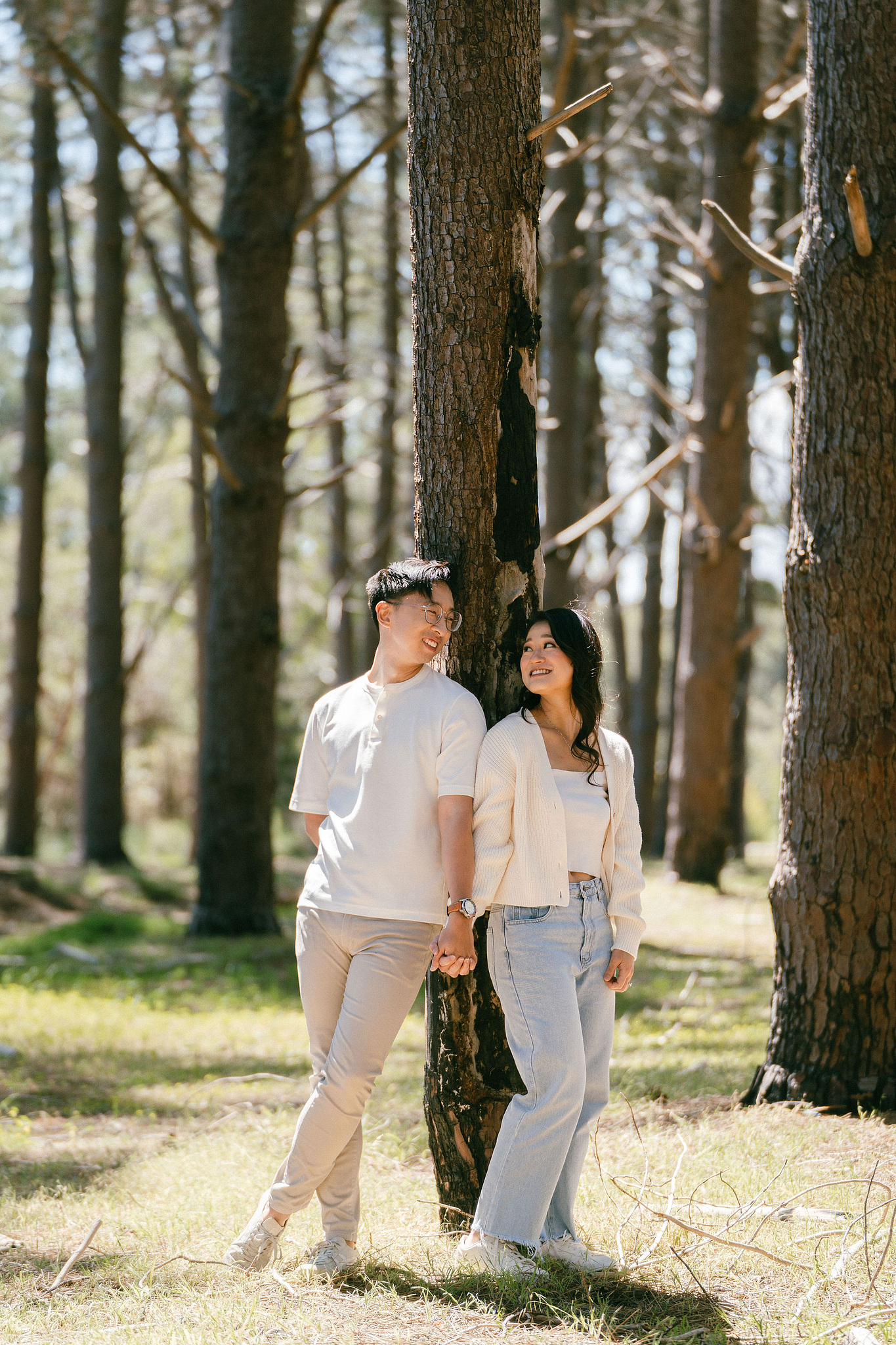 Perth Pre-Wedding Photoshoot | Wanneroo Pines, Yanchep National Park, Lancelin & Lancelin Beach at Wanneroo Pines pre-wedding photo