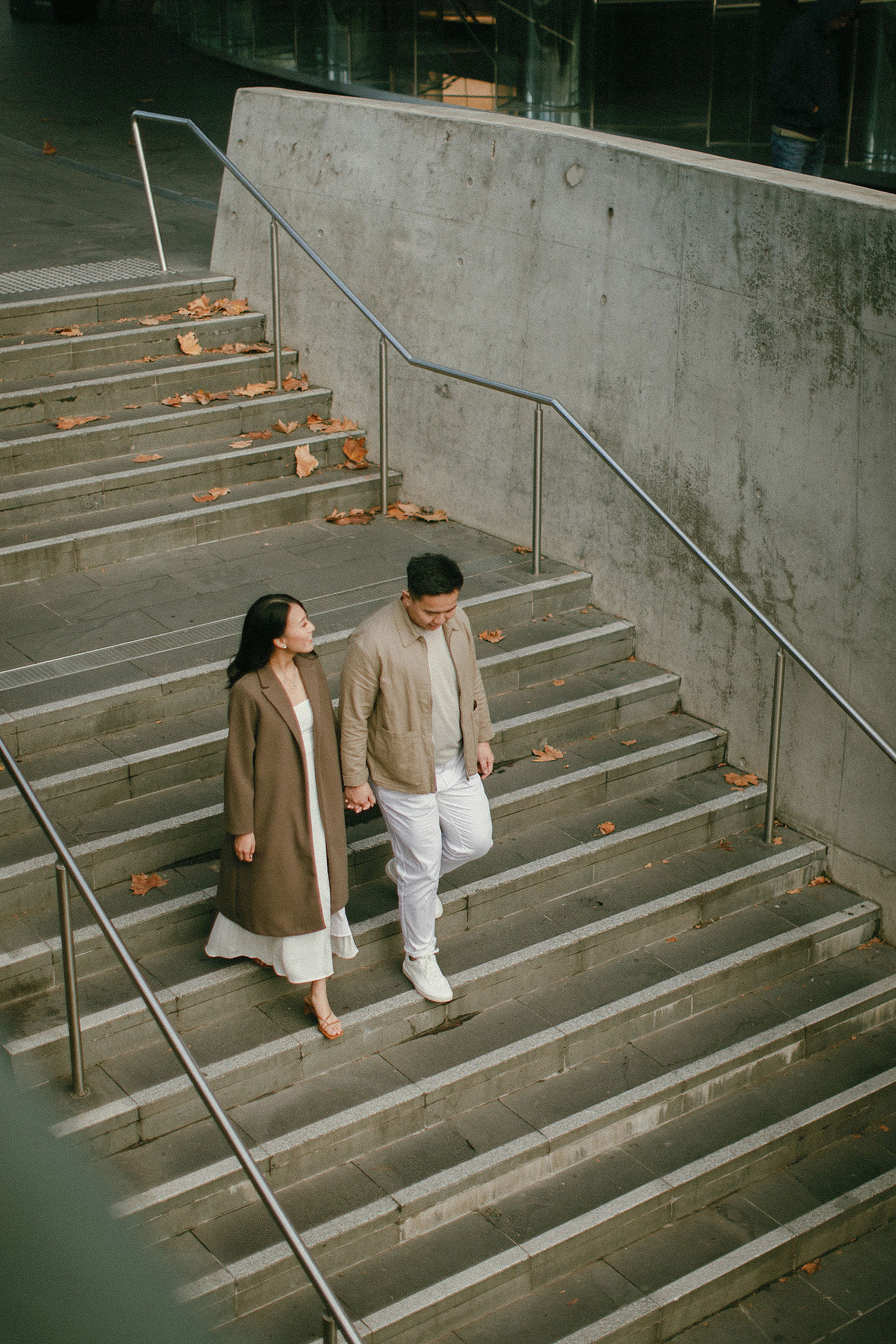 Melbourne Pre-Wedding Photoshoot | Parliament House, Fitzroy Gardens, Melbourne Streets & Half Moon Bay at Melbourne Streets pre-wedding photo