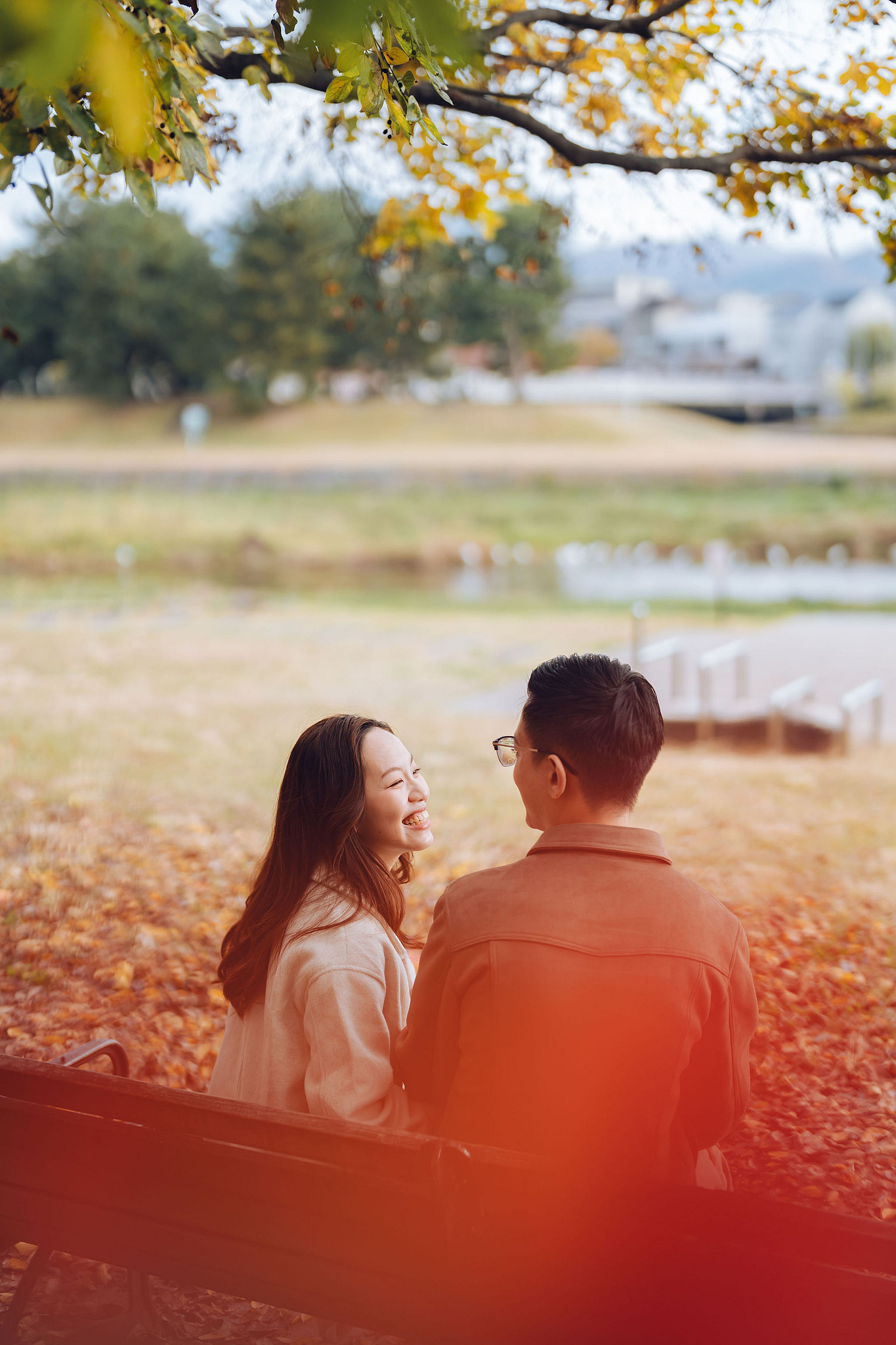 Kyoto Pre-Wedding Photoshoot | Kamo River, Nara Deer Park & Mt. Wakakusa at Kamo River pre-wedding photo