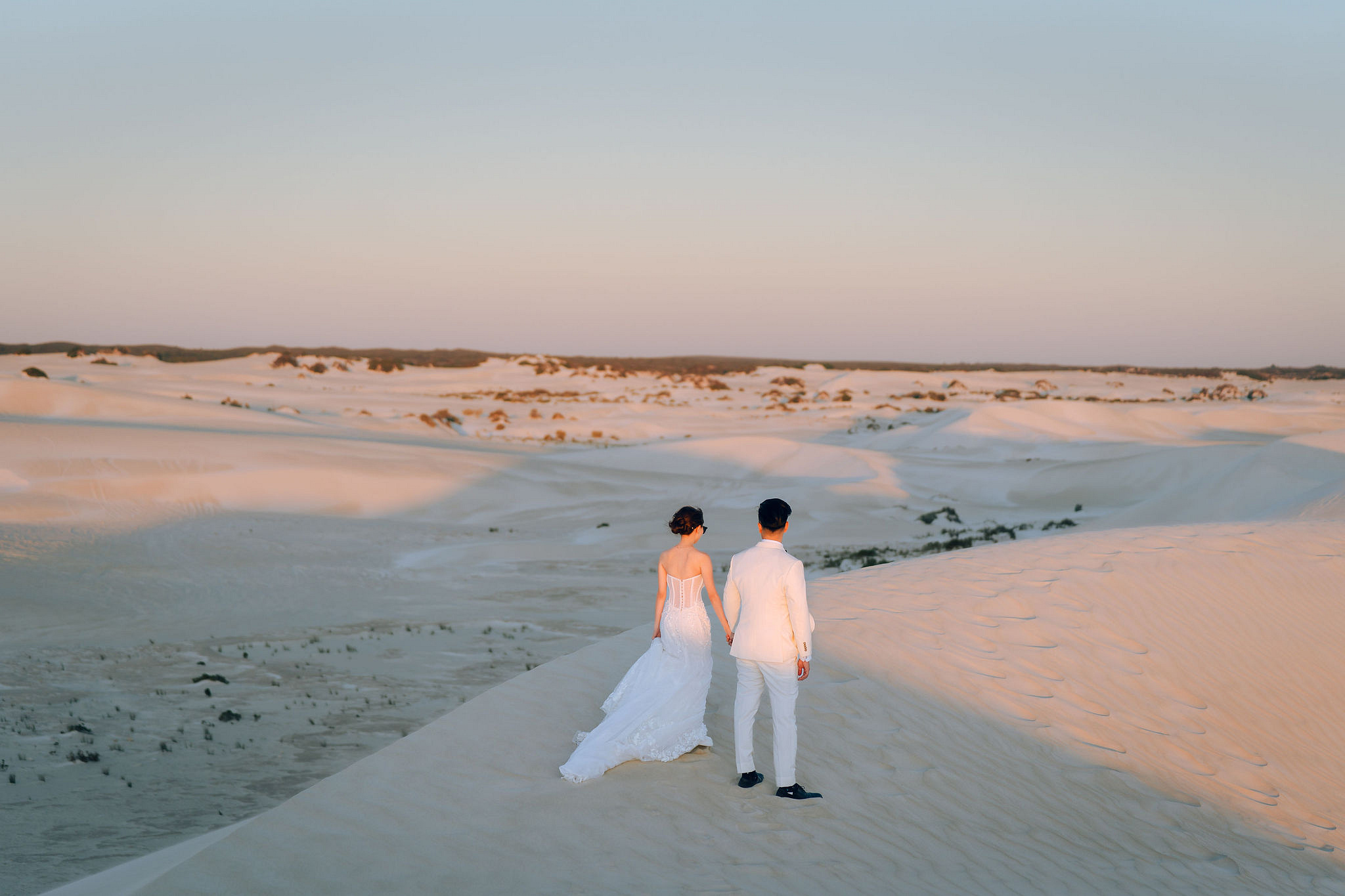 Perth Pre-Wedding Photoshoot | Lancelin, State Buildings & UWA at Lancelin Sand Dunes pre-wedding photo