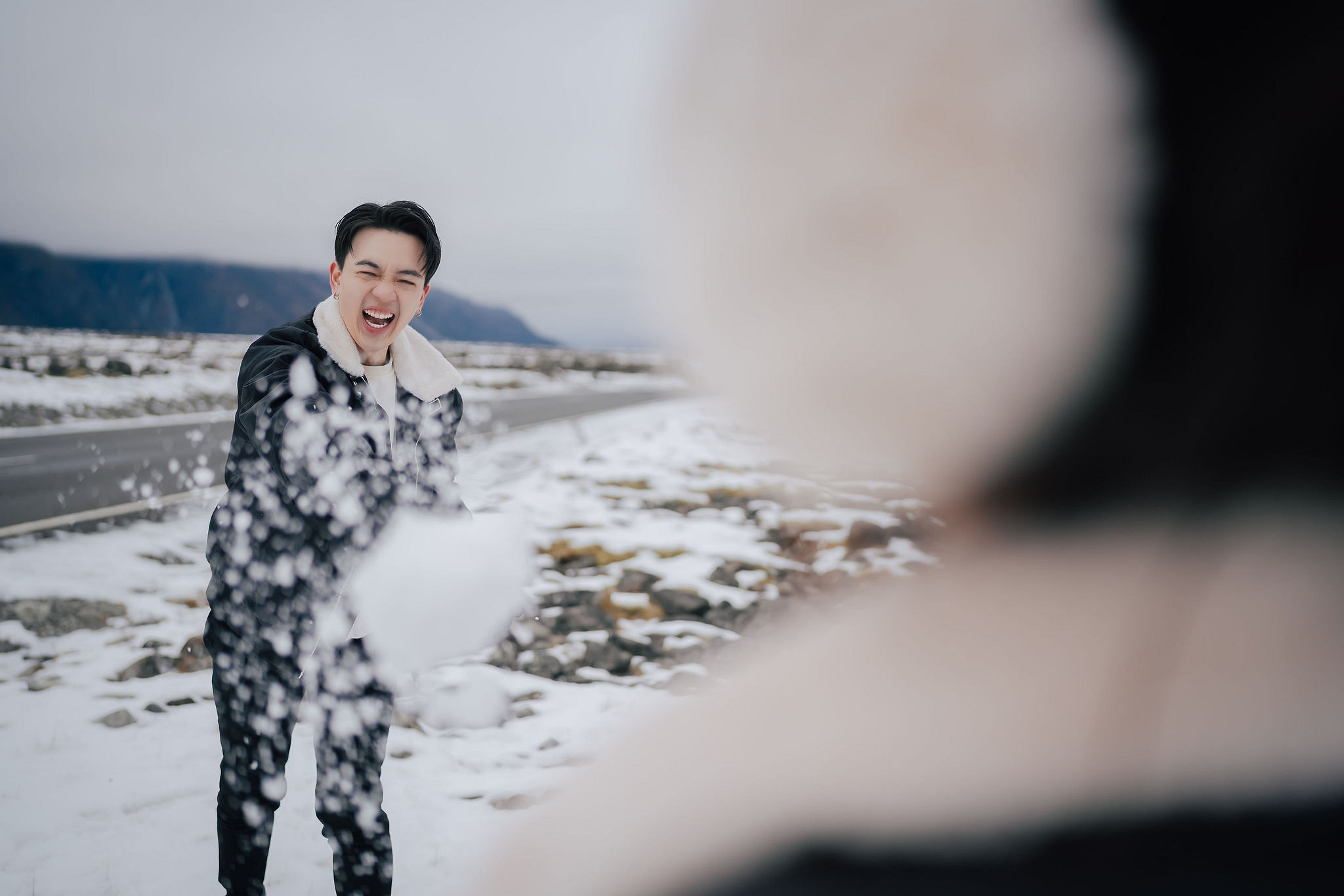 New Zealand Pre-Wedding Photoshoot | Lake Wakatipu, Fog Peak, Lake Tekapo, Glacier & Mount Cook National Park at Mount Cook National Park pre-wedding photo