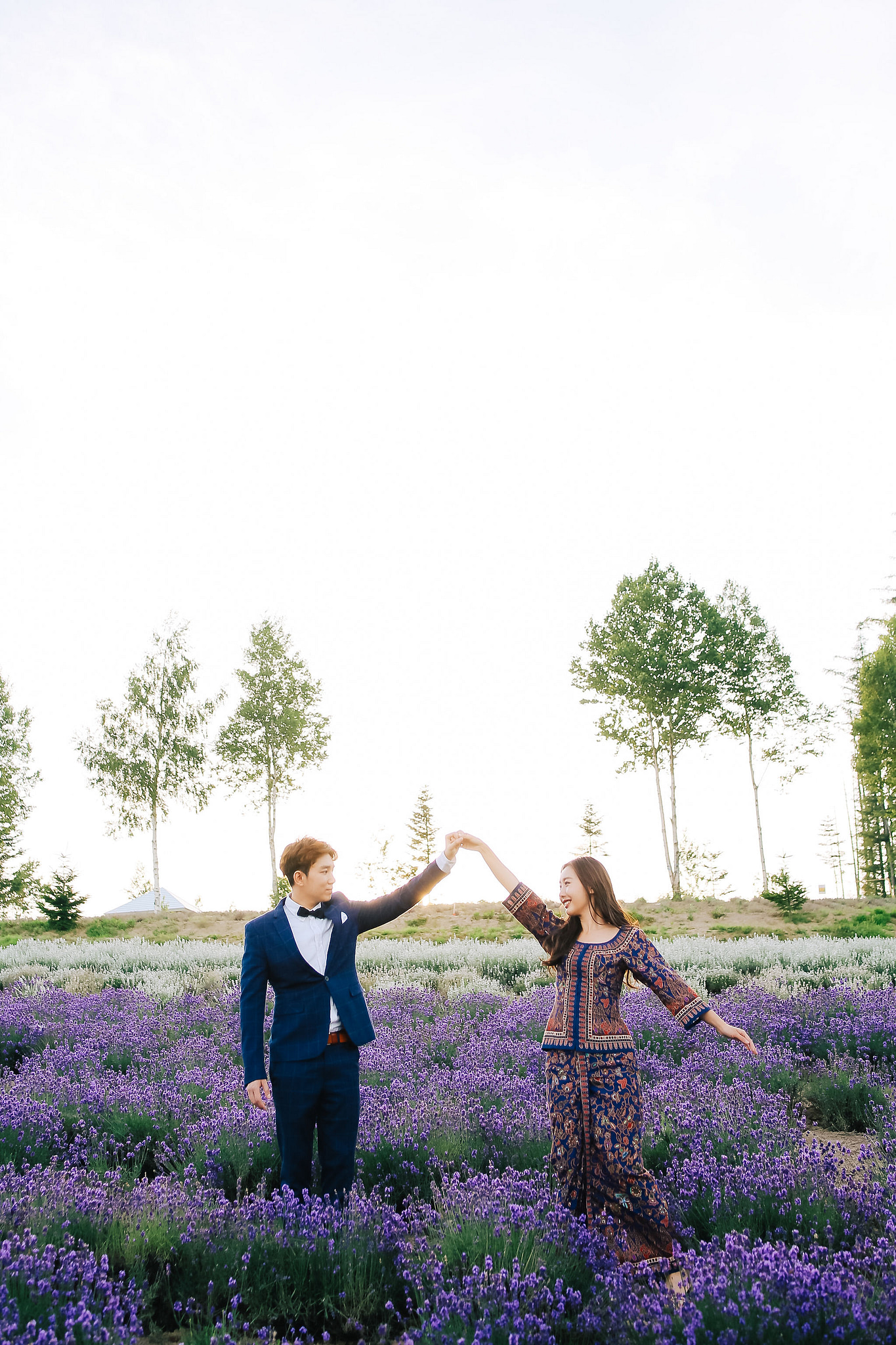 Photographer In Hokkaido: Pre-Wedding Photoshoot At Blue Pond And Saika No Sato Flower Farm at Blue Pond & Lavender Park pre-wedding photo