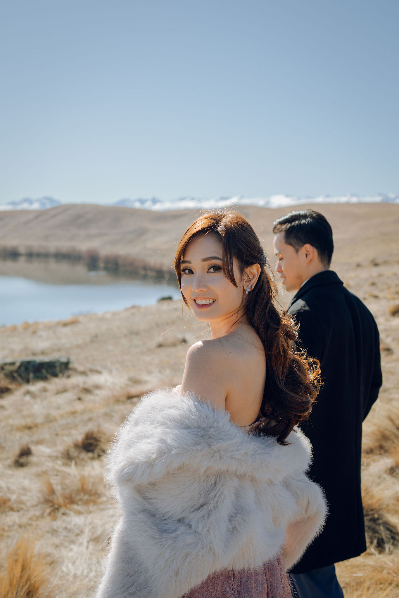 New Zealand Pre-Wedding Photoshoot | Coromandel Peak, Lake Wakatipu & Queenstown, Skippers Canyon, Lake Tekapo, Mount Cook National Park & Glacier at Lake Wakatipu & Queenstown pre-wedding photo