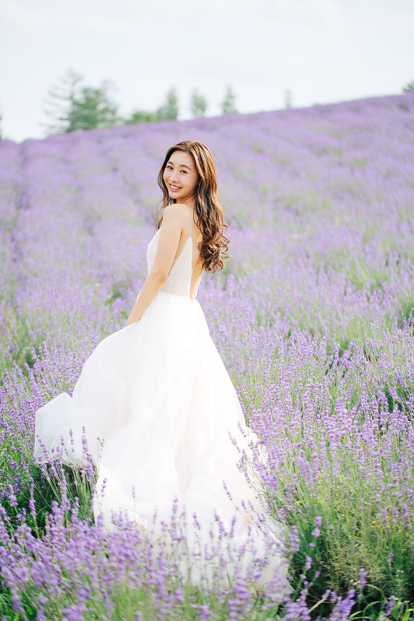 Photographer In Hokkaido: Pre-Wedding Photoshoot At Blue Pond And Saika No Sato Flower Farm at Blue Pond & Lavender Park pre-wedding photo