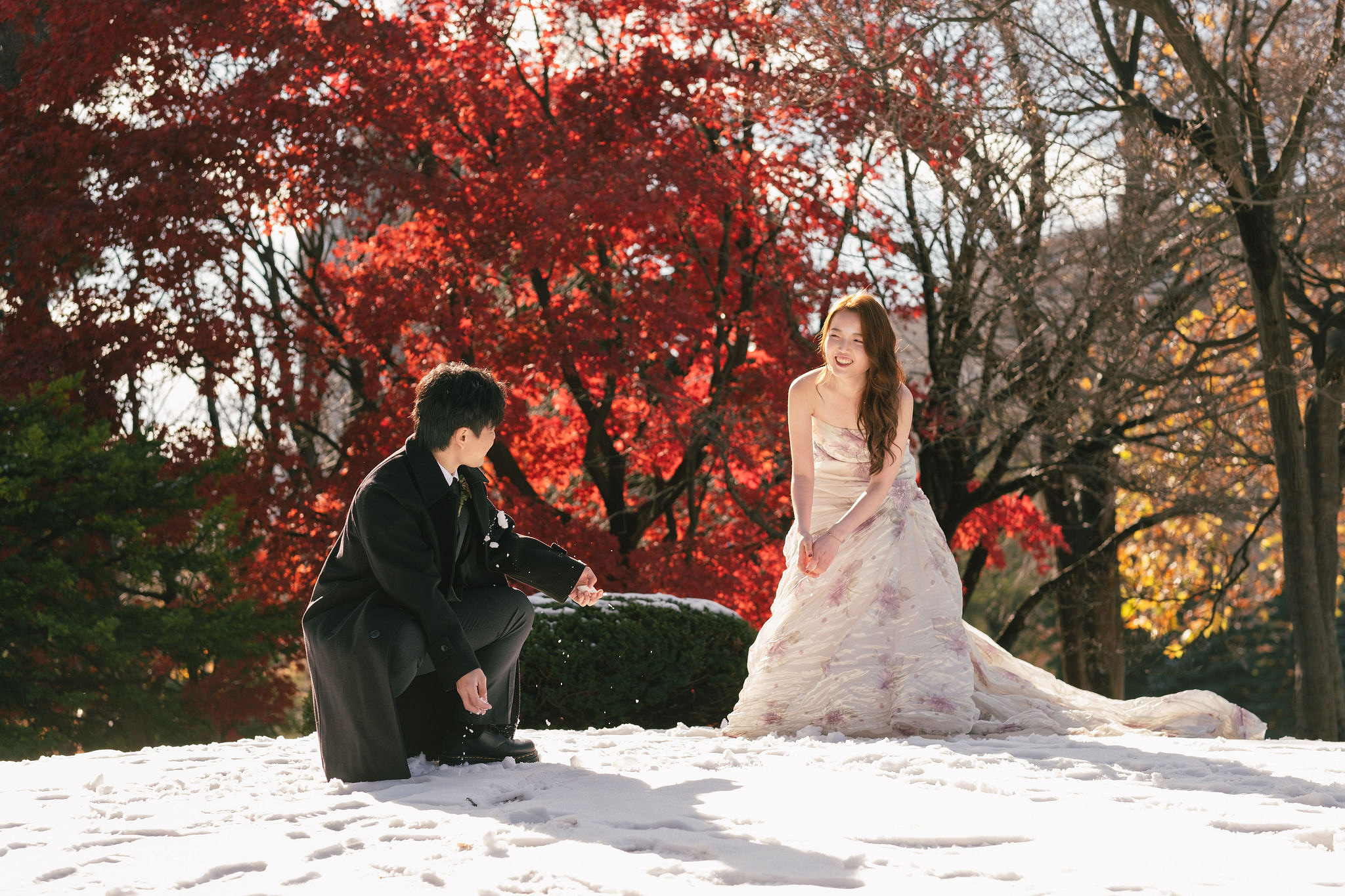 Hokkaido Pre-Wedding Photoshoot | Nakajima Park & Otaru City at Nakajima Park & Otaru City pre-wedding photo