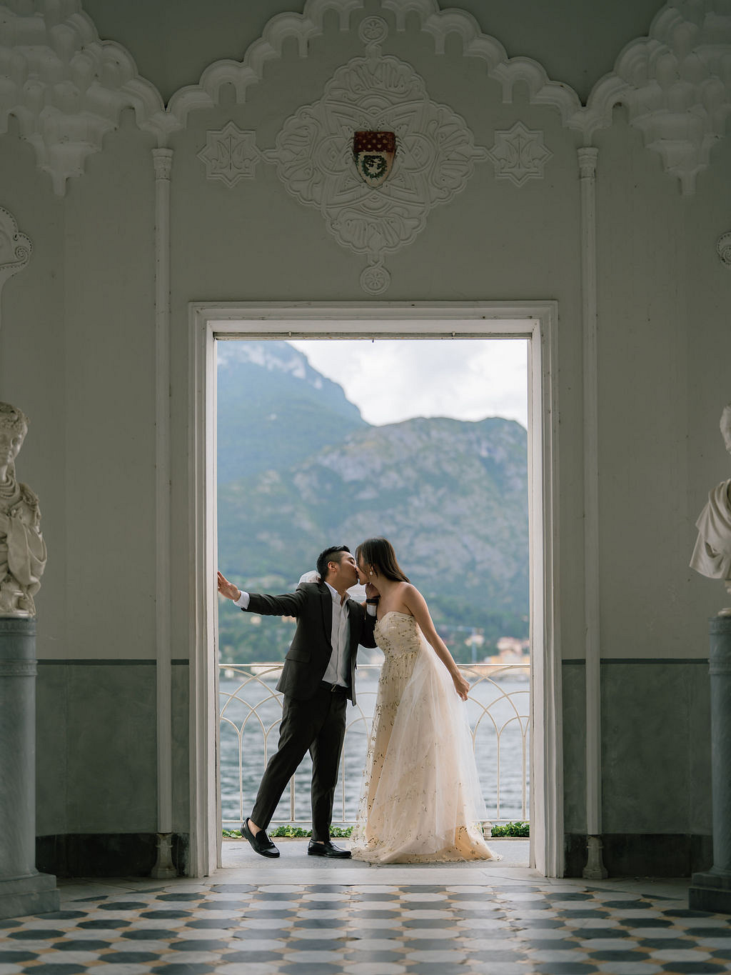 Lake Como Pre-Wedding Photoshoot | Bellagio, Lake Como & Villa Melzi Gardens at Villa Melzi Gardens pre-wedding photo