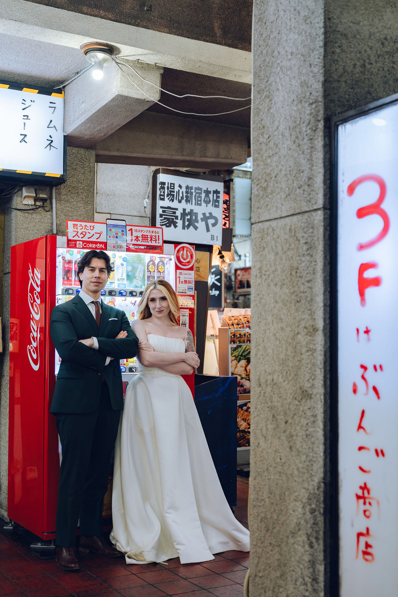 Tokyo & Mt. Fuji Pre-Wedding Photoshoot | Tokyo Garden Shrine, Lake Kawaguchiko & Shinjuku Street at Shinjuku Streets pre-wedding photo