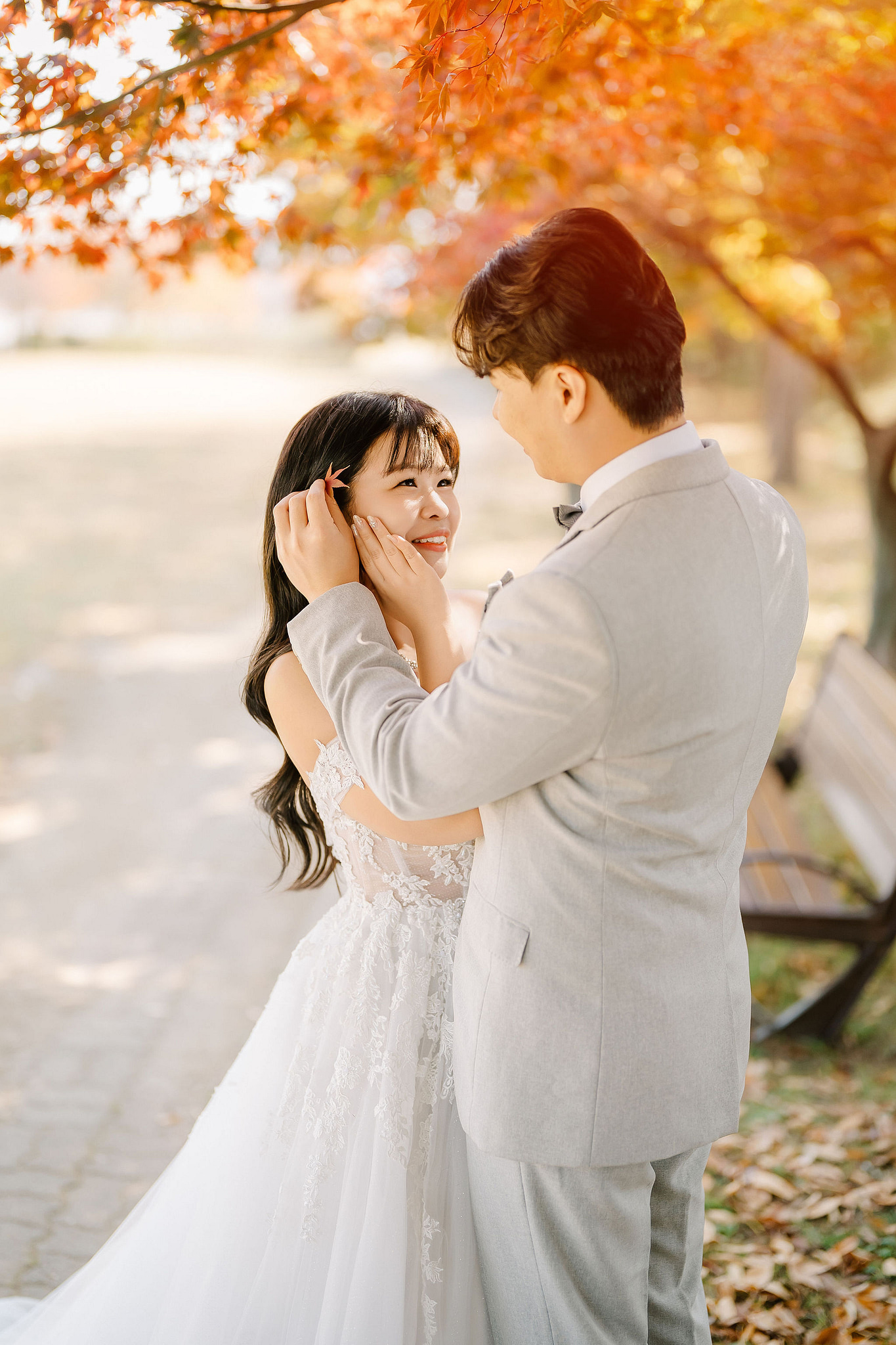 Seoul Pre-Wedding Photoshoot | Muhly Park, Seoul Forest & Cafe Street` at Seoul Forest pre-wedding photo