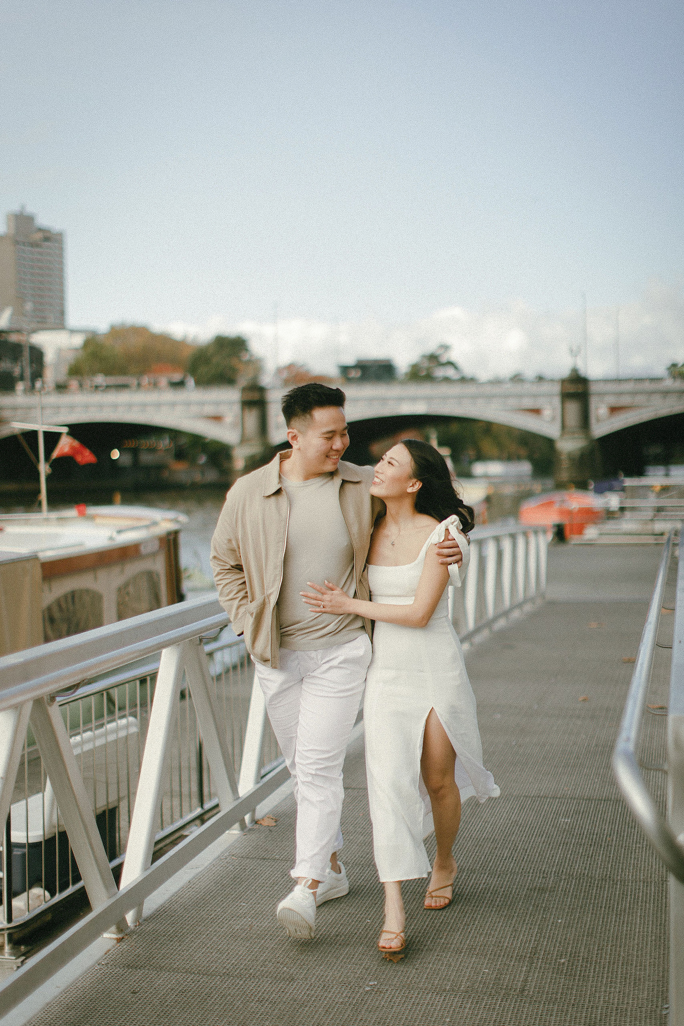 Melbourne Pre-Wedding Photoshoot | Parliament House, Fitzroy Gardens, Melbourne Streets & Half Moon Bay at Melbourne Streets pre-wedding photo
