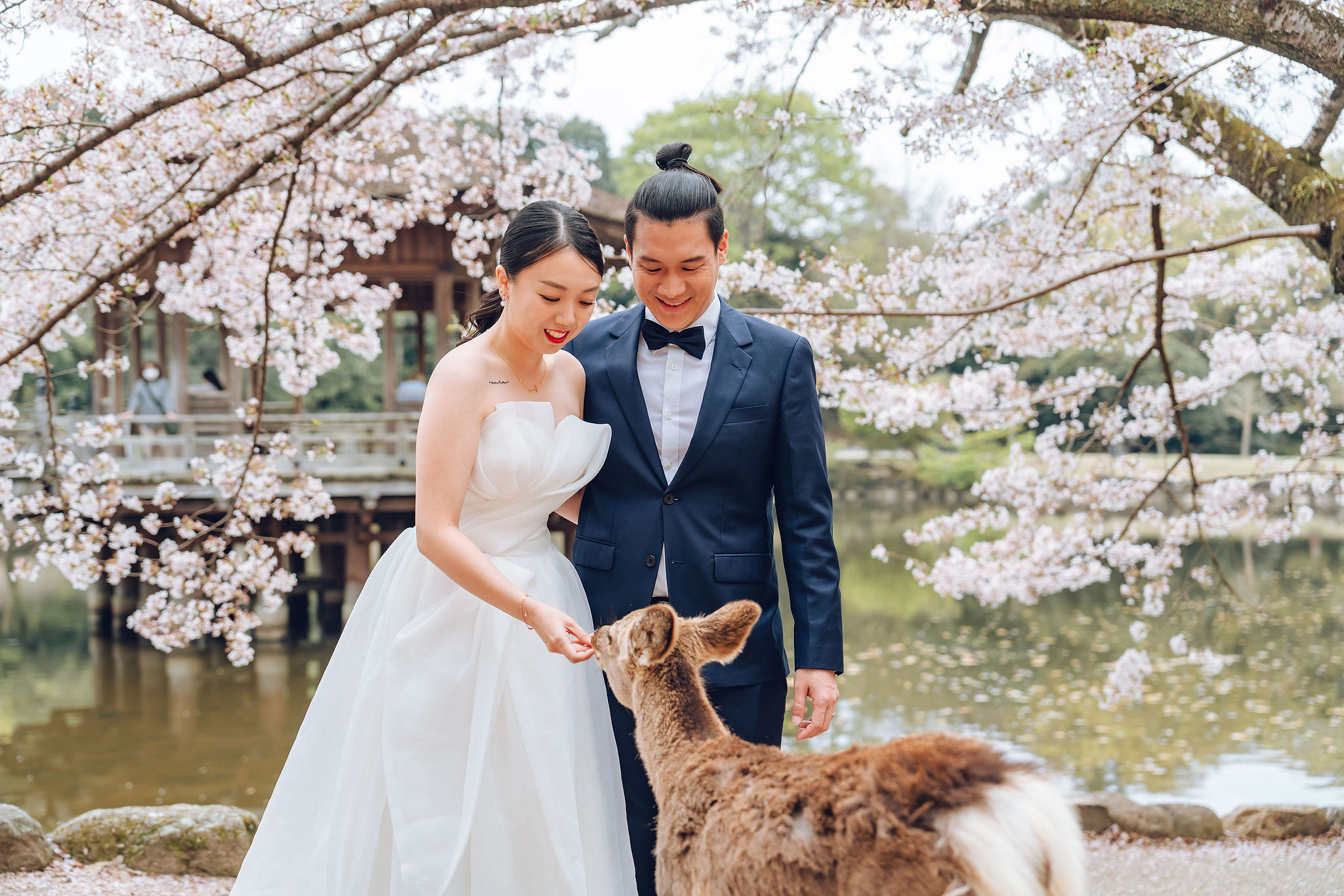 Kyoto Pre-Wedding Photoshoot | Historic Higashiyama Streets, Keage Incline & Nara Park at Keage Incline & Kamo Riverbanks pre-wedding photo