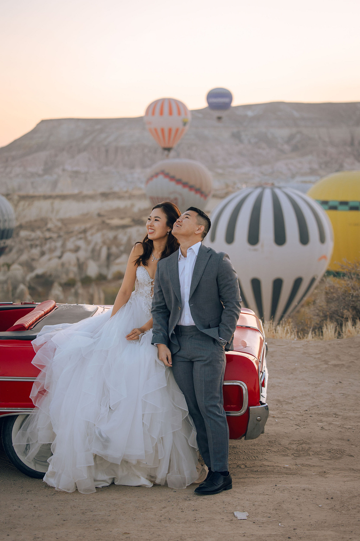 Cappadocia Pre-Wedding Photoshoot | Love Valley, Canyon, Lunar Cappadocian Hotel & Lake Tuz at Valley pre-wedding photo